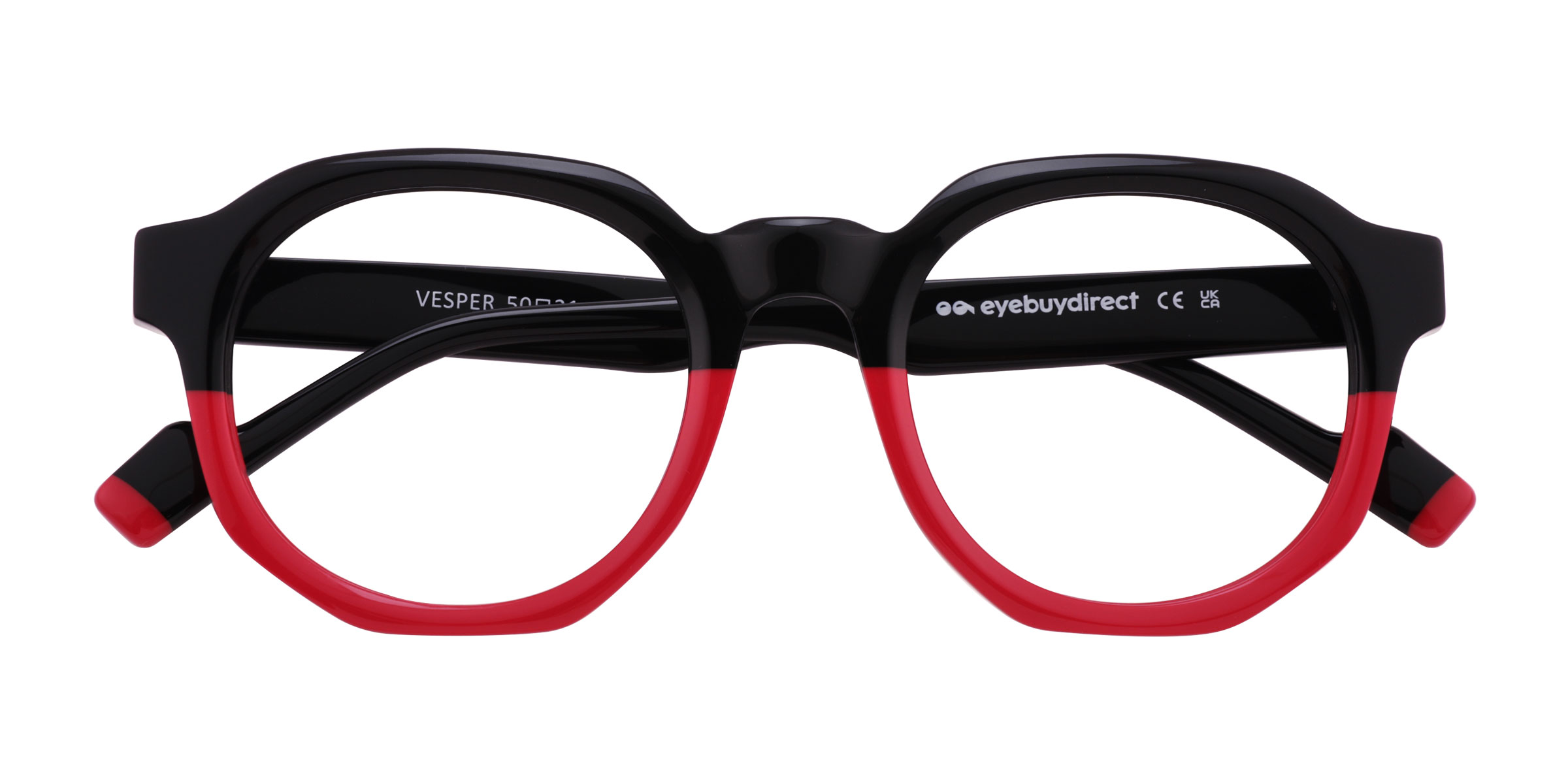 Black Red Vesper -  Acetate Eyeglasses
