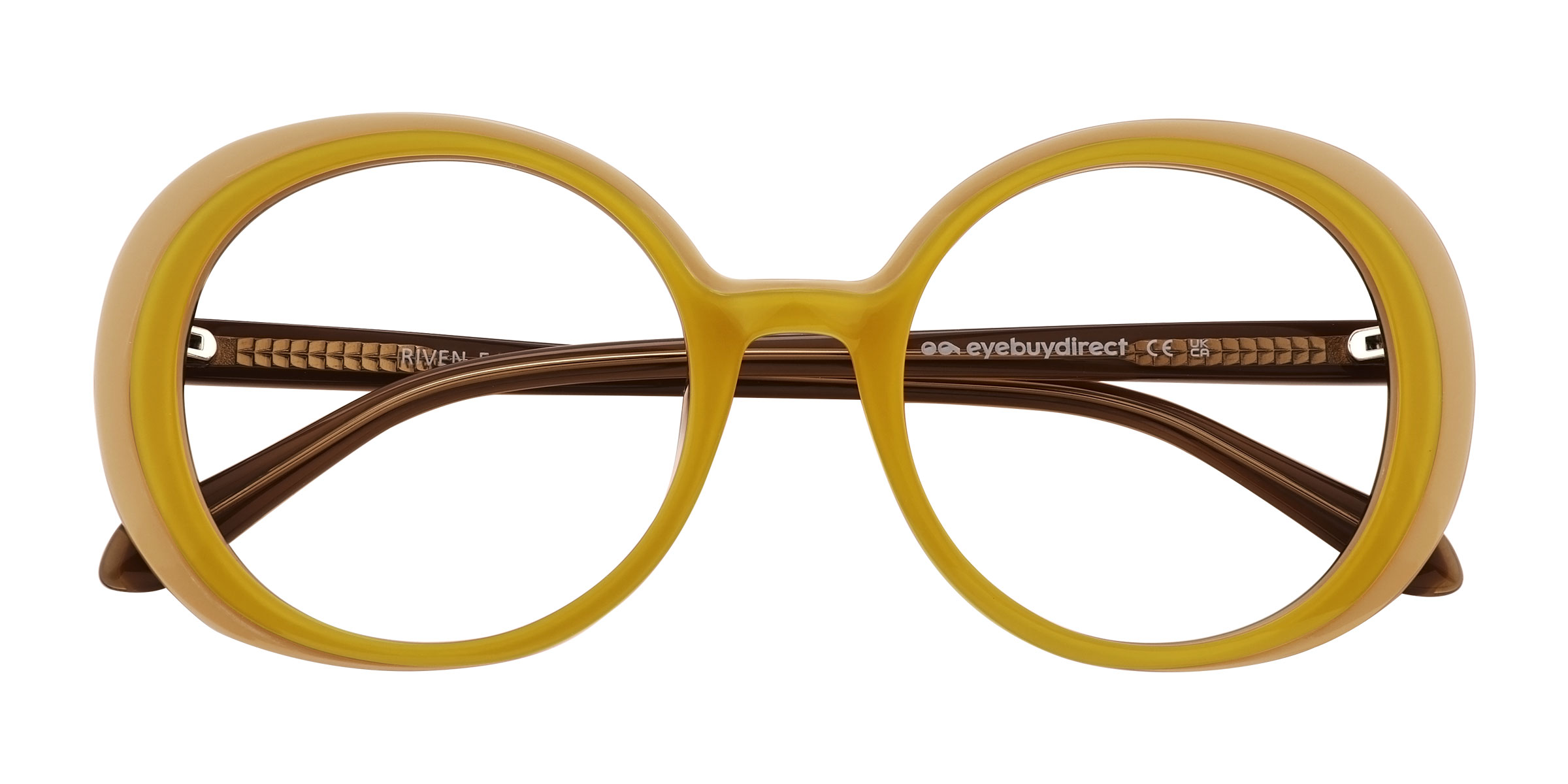 Yellow Riven -  Acetate Eyeglasses