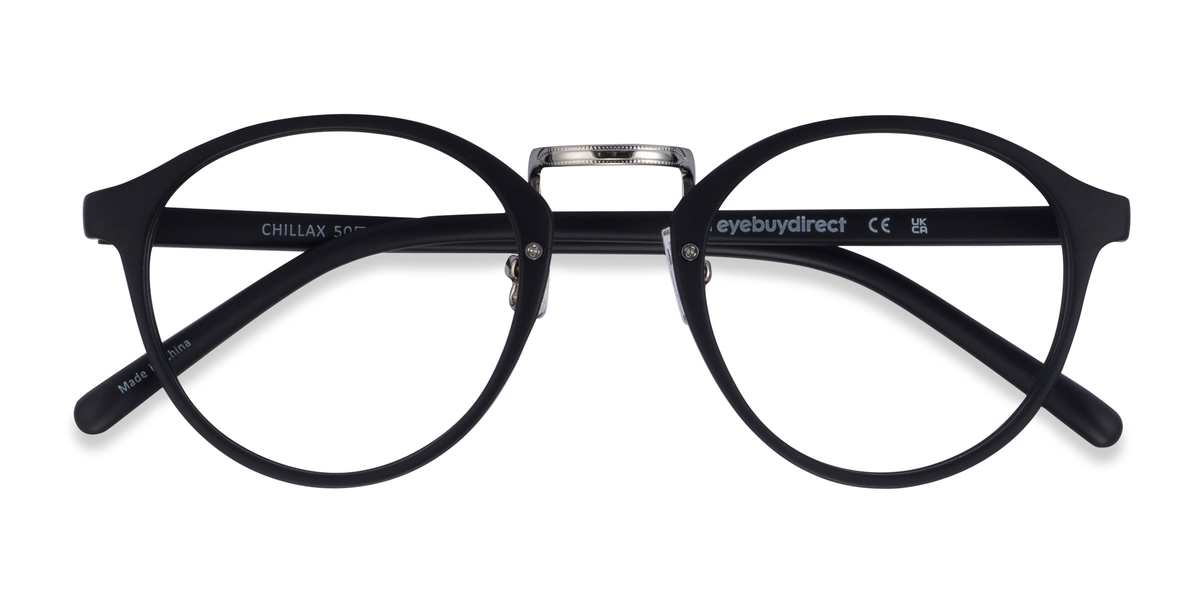 Matte Black/Silver Chillax -  Metal Eyeglasses