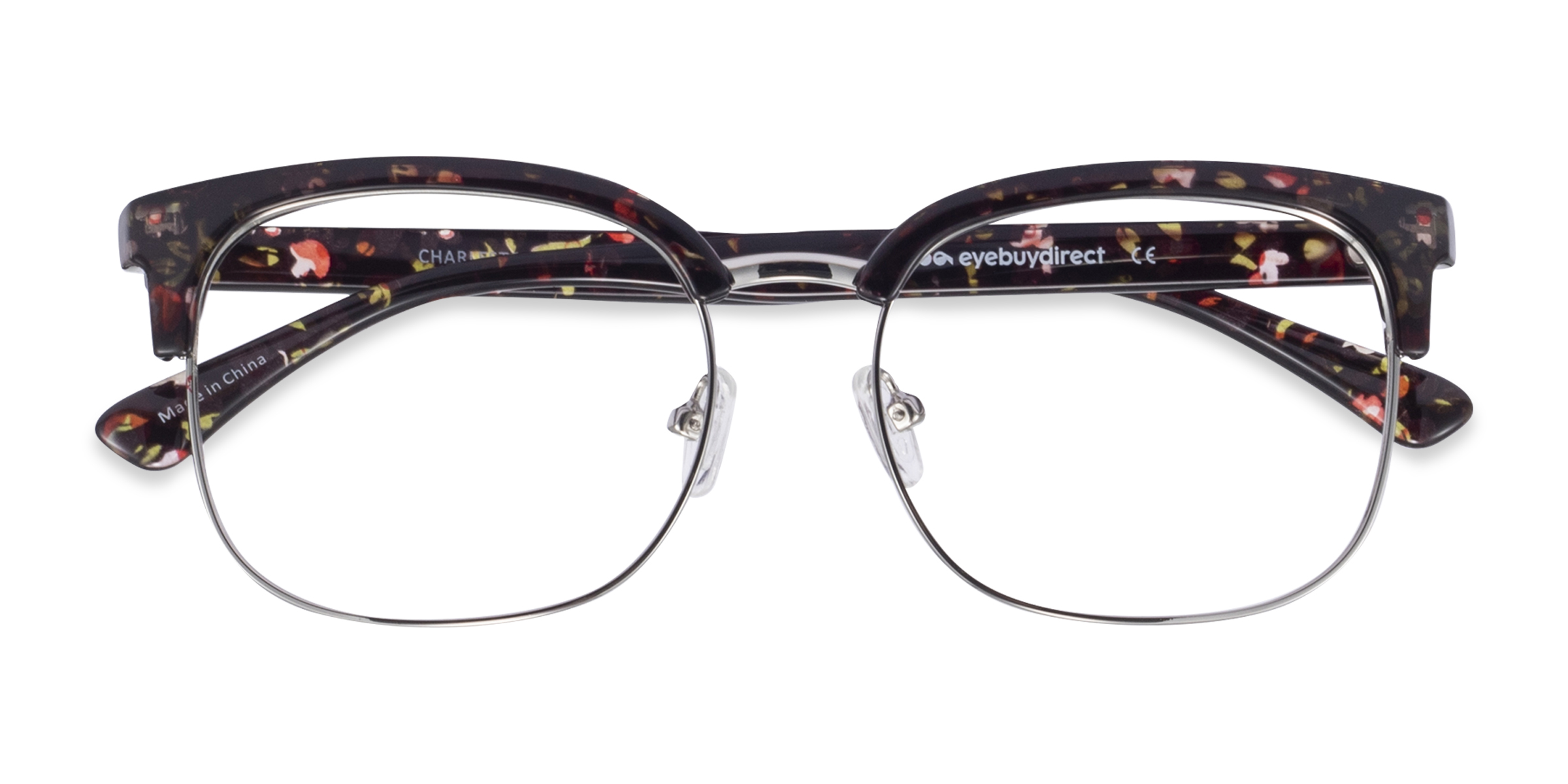 Silver/Floral Charleston -  Plastic-metal Lunettes de vue