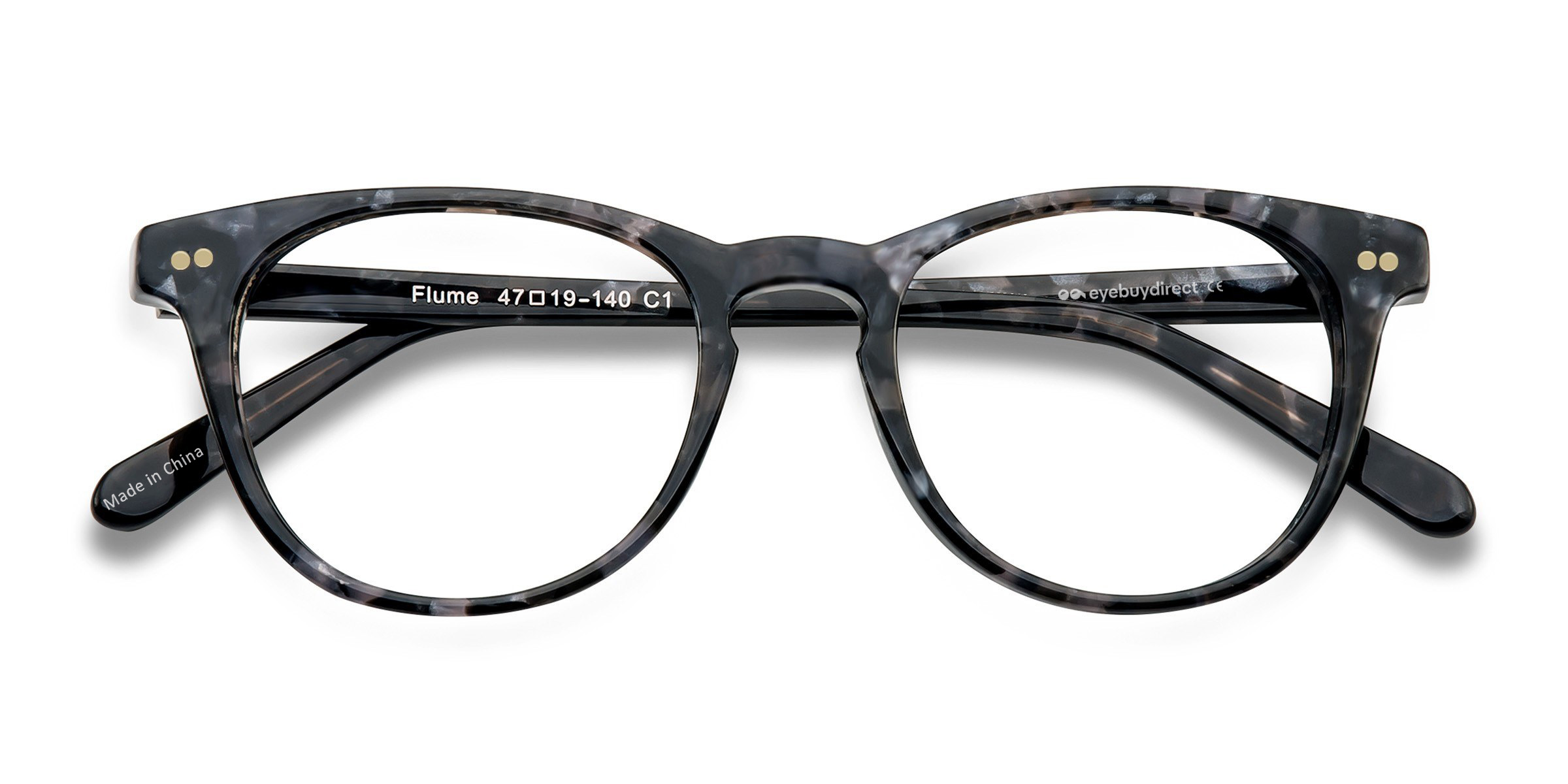 Gray/Floral Flume -  Acetate Eyeglasses