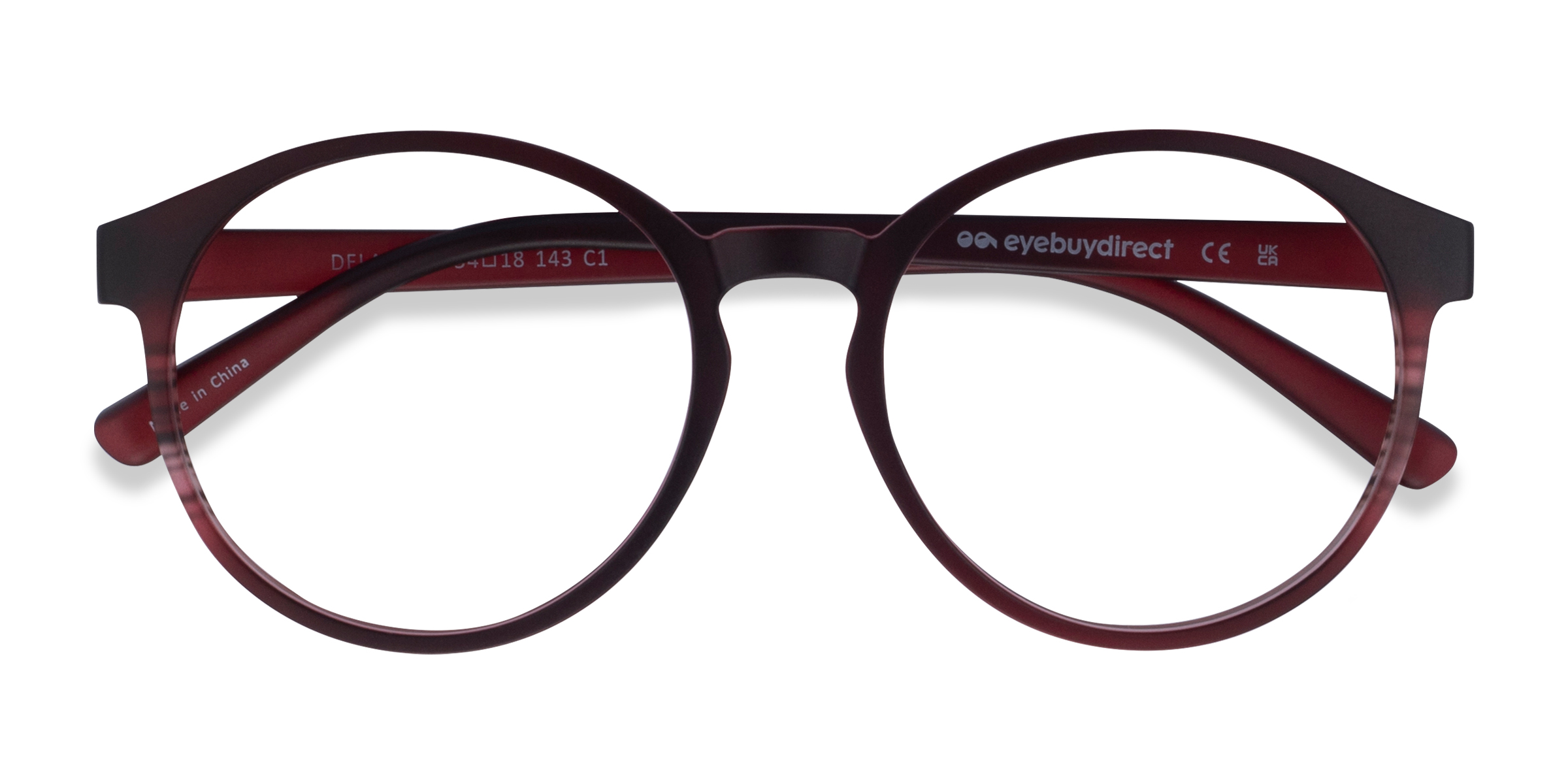 Matte Burgundy Delaware -  Plastic Eyeglasses