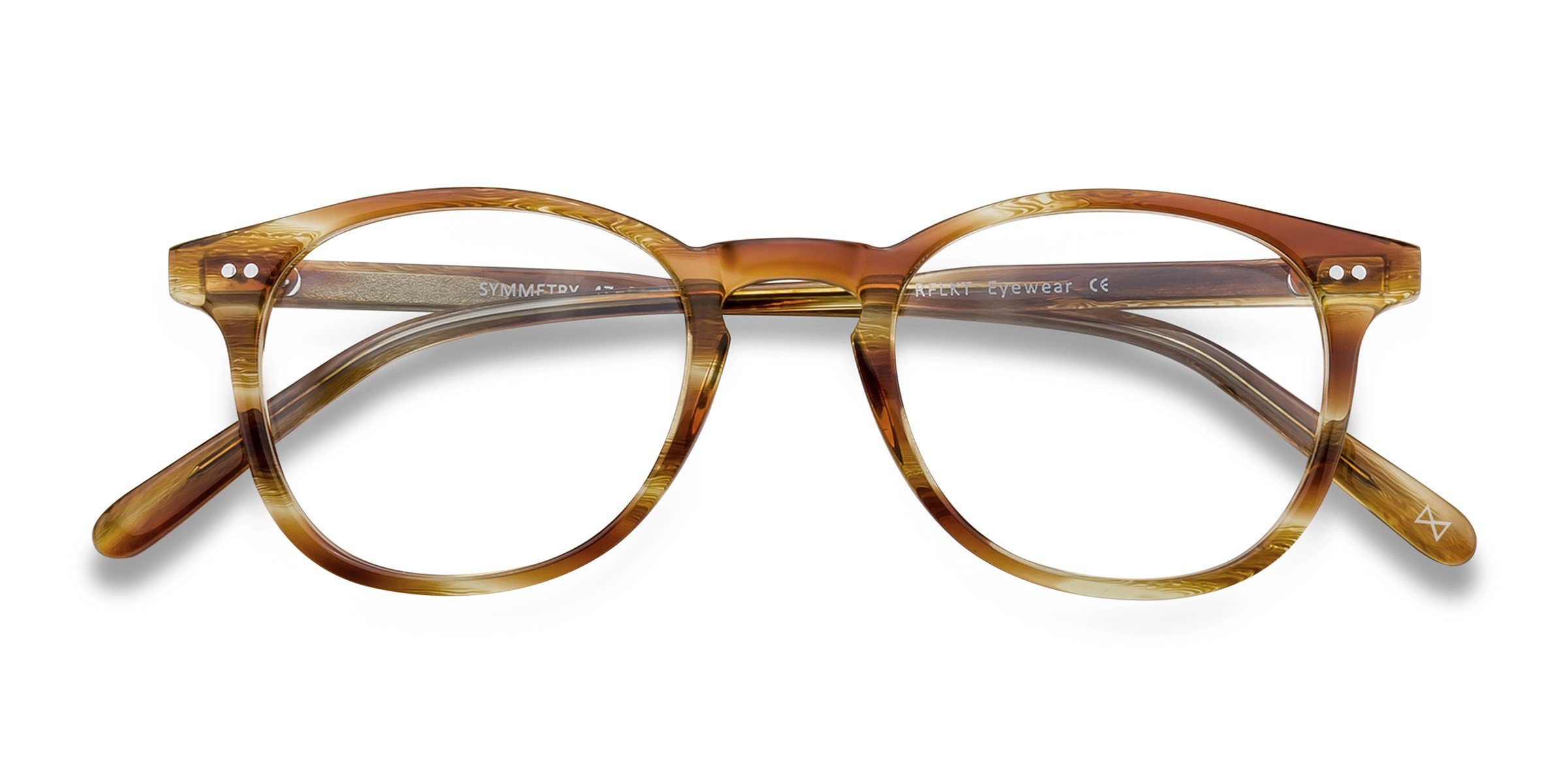 Striped Caramel Symmetry -  Acétate Lunettes de vue