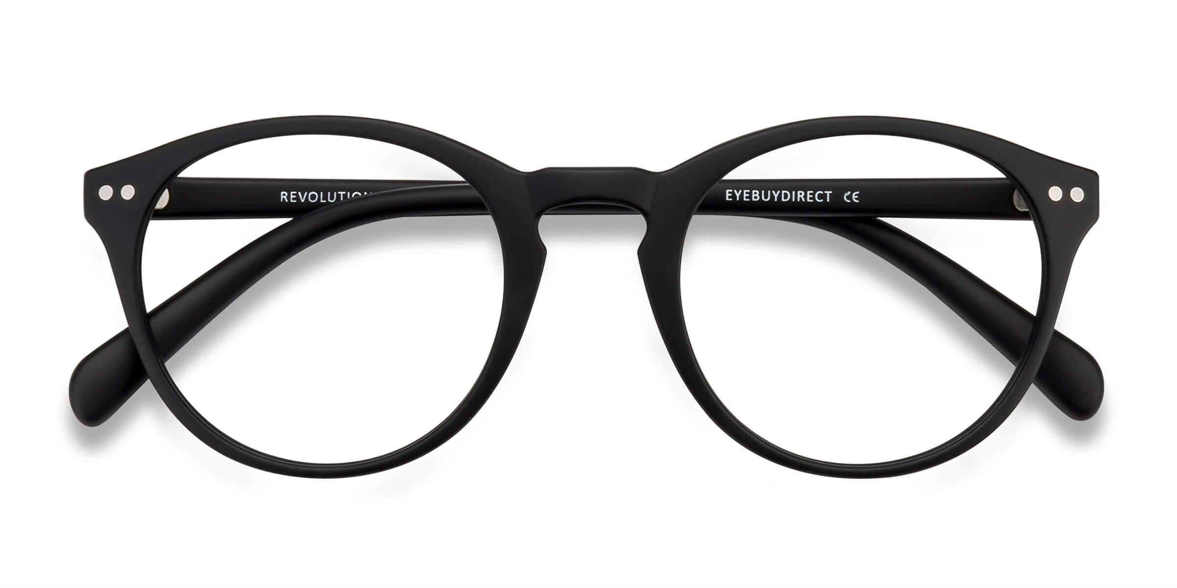 Matte Black Revolution - Plastic Eyeglasses