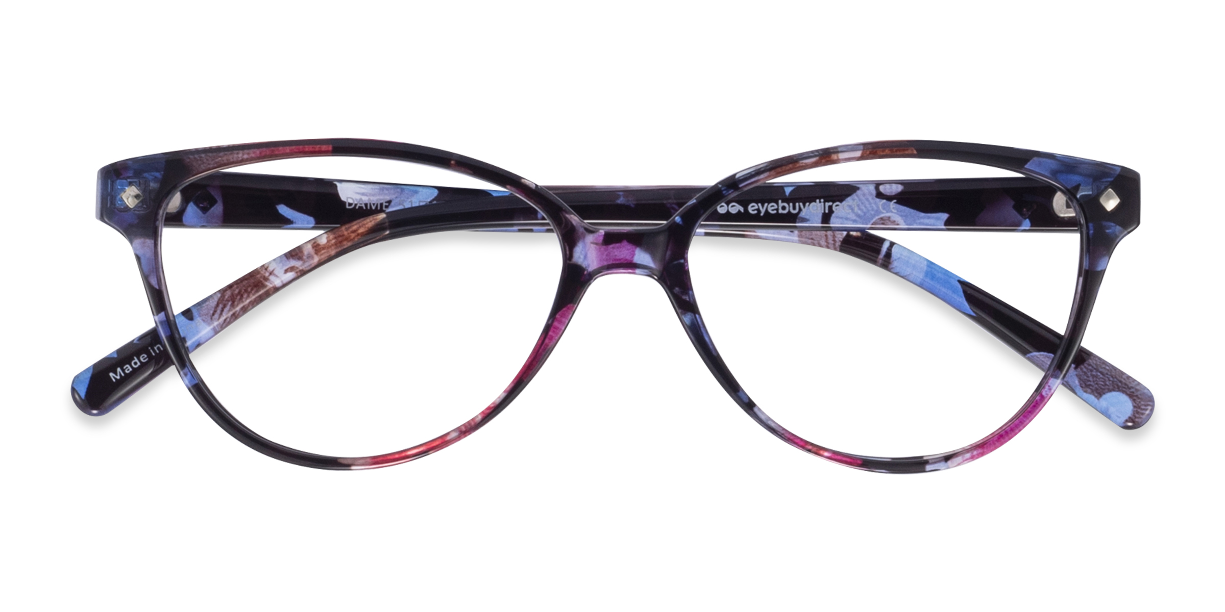Pink Floral Dame -  Plastique Lunettes de vue