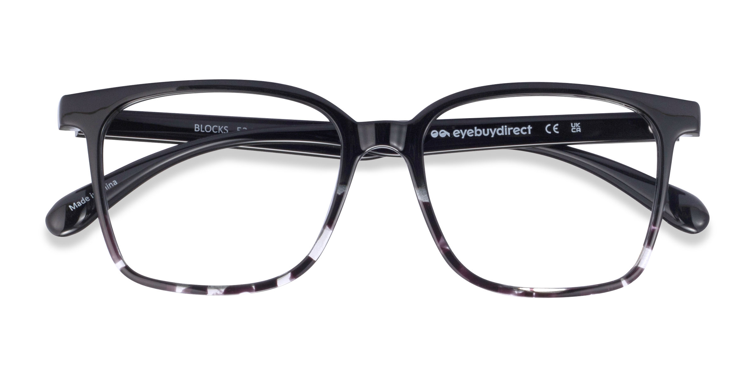 Black Clear Blocks -  Plastique Lunettes de vue