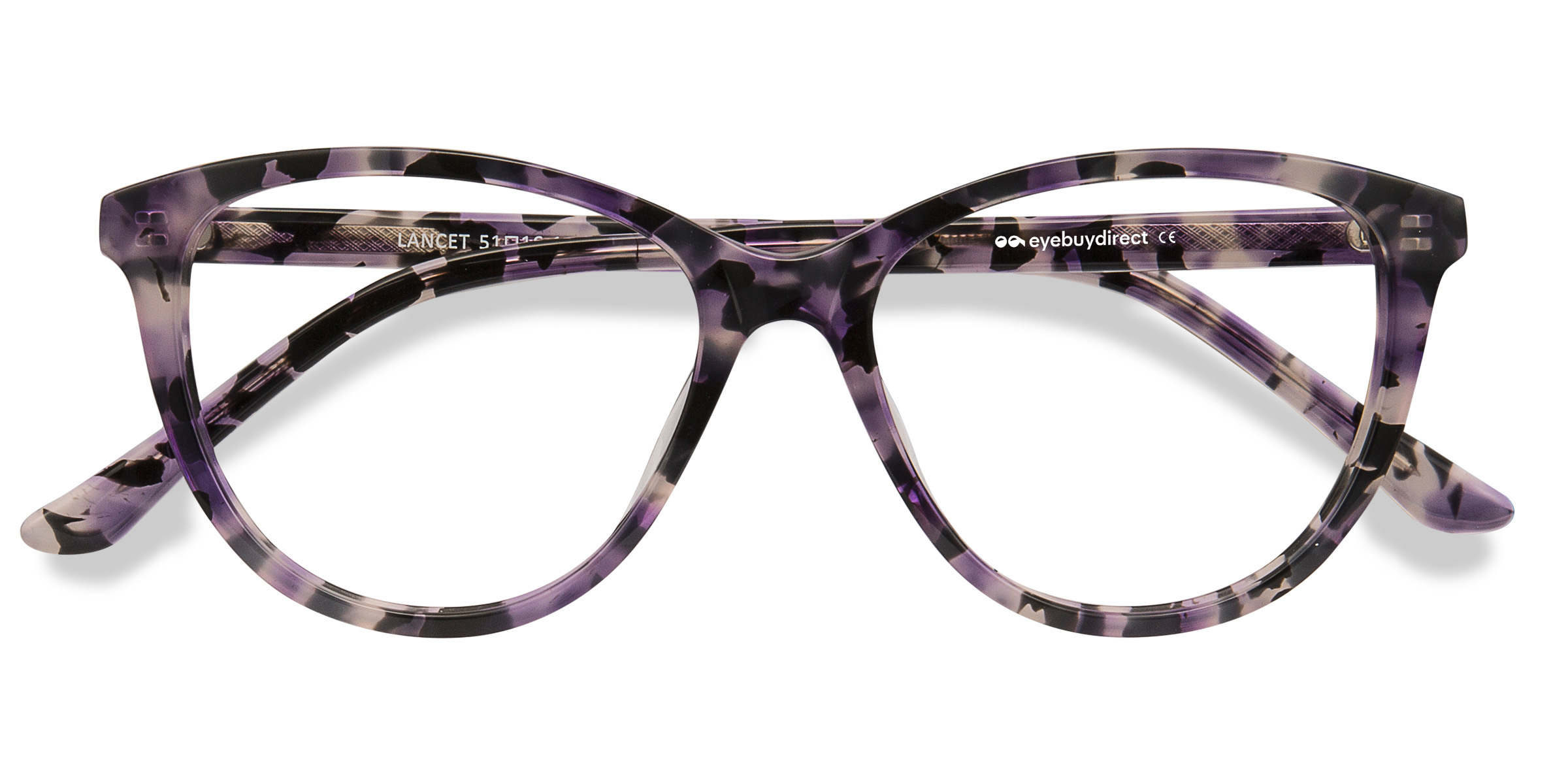 Purple Floral Lancet -  Acetate Eyeglasses