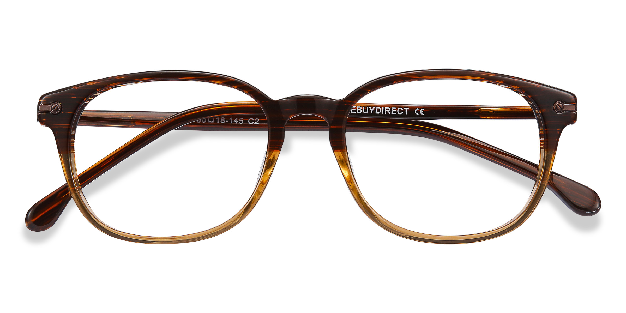 Brown Striped Nova -  Acetate Eyeglasses
