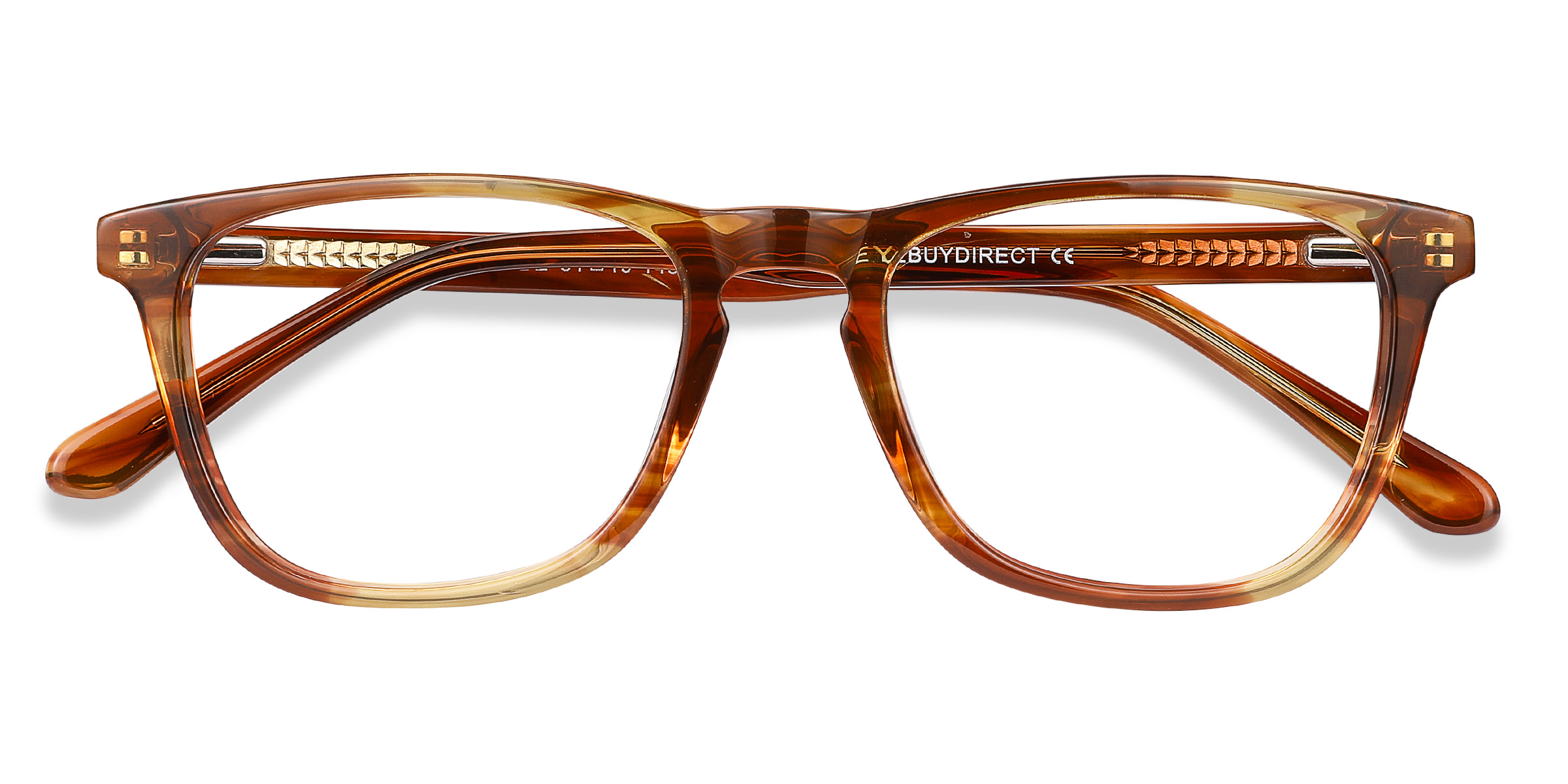 Brown Striped Prelude -  Acetate Eyeglasses