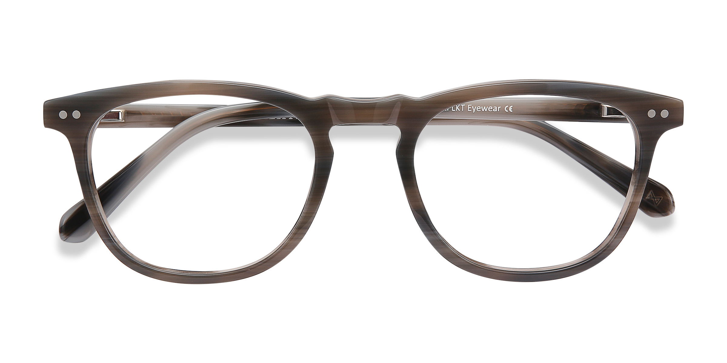 Gray Striped Illusion -  Acetate Eyeglasses