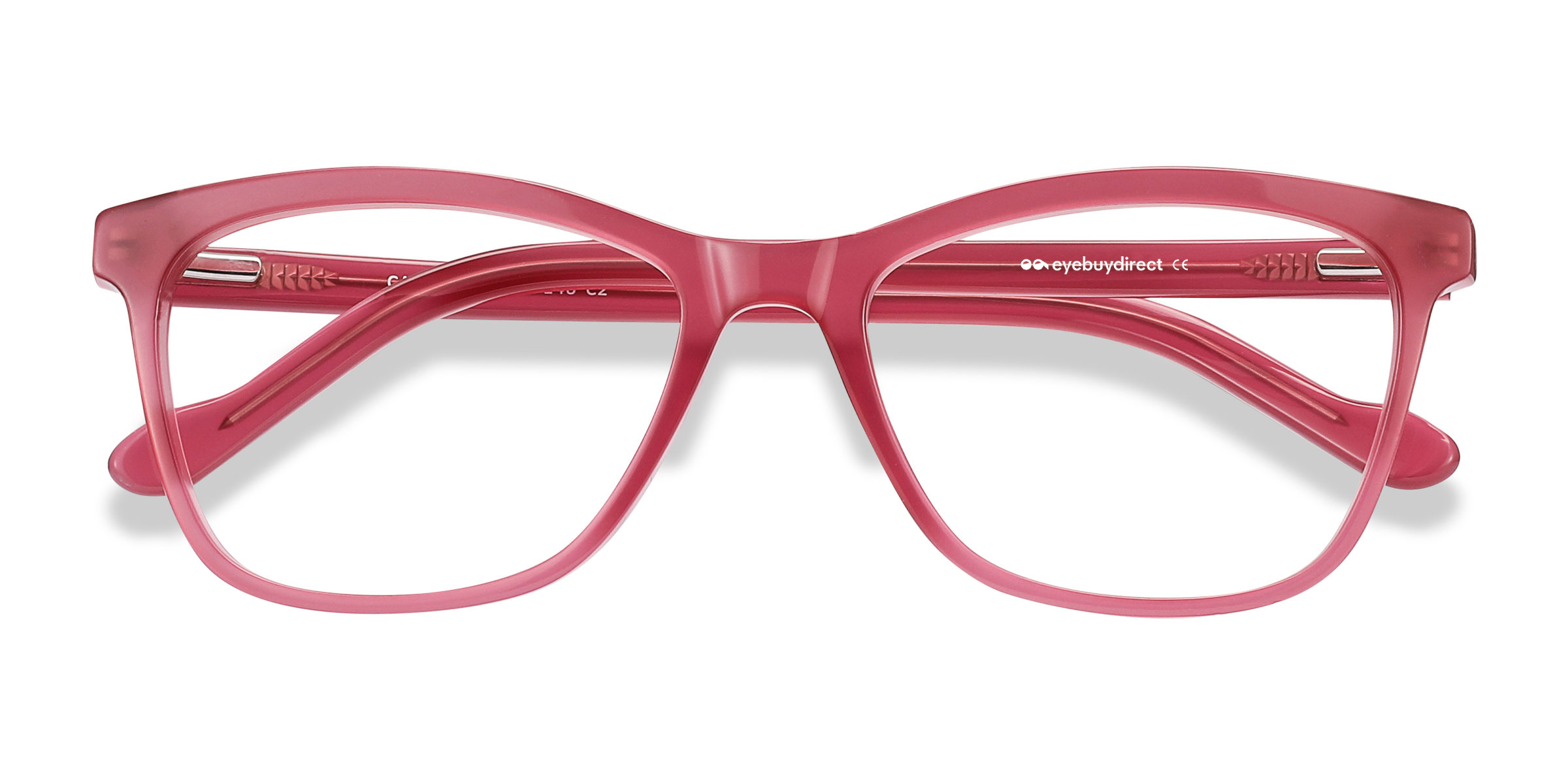 Clear Raspberry Cannes -  Acetate Eyeglasses
