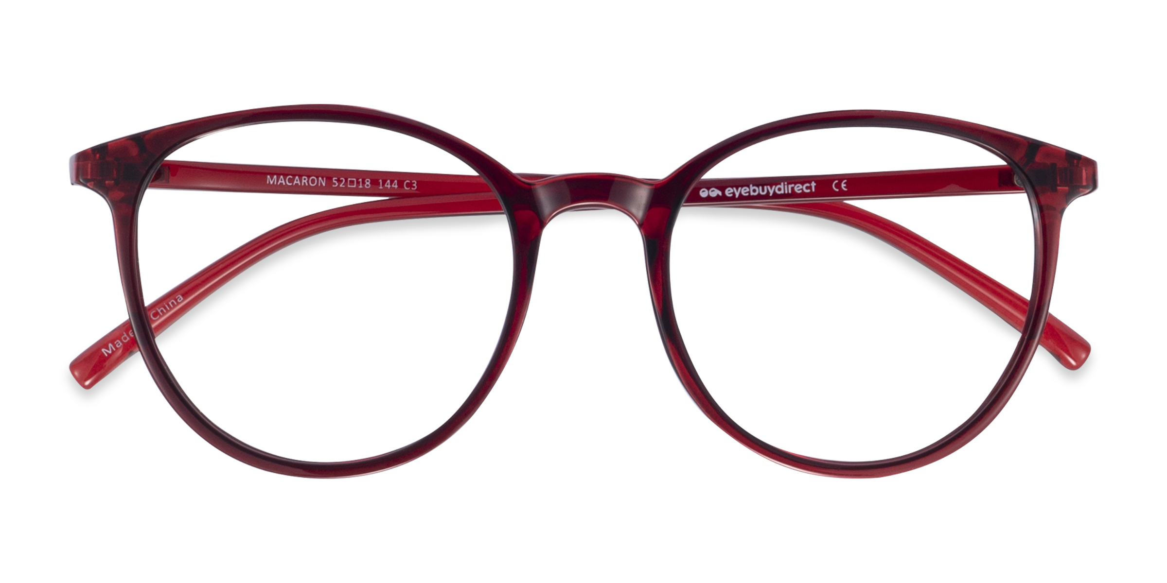 Burgundy Macaron -  Plastique Lunettes de vue