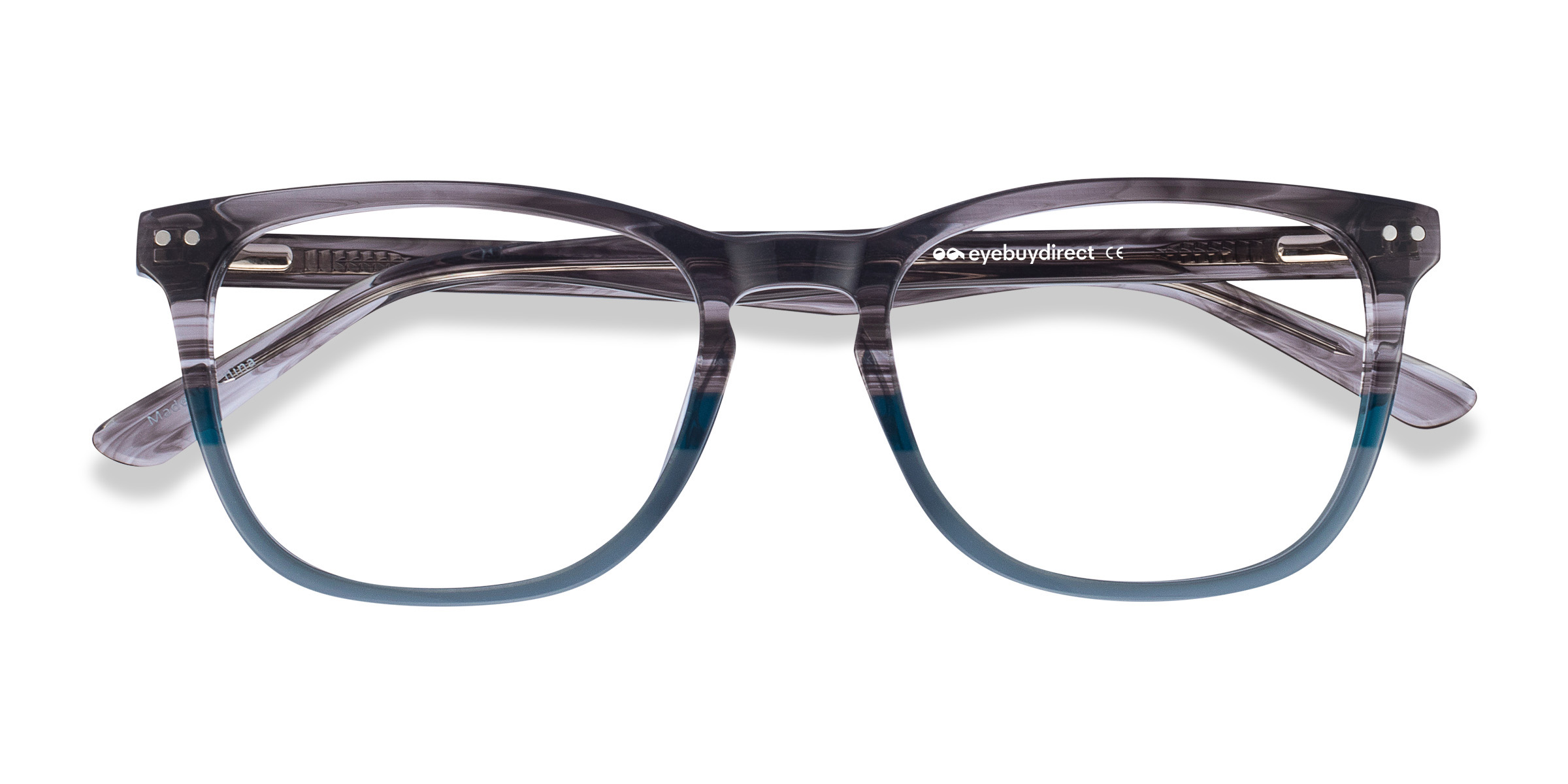 Gray Striped Gato -  Acetate Eyeglasses