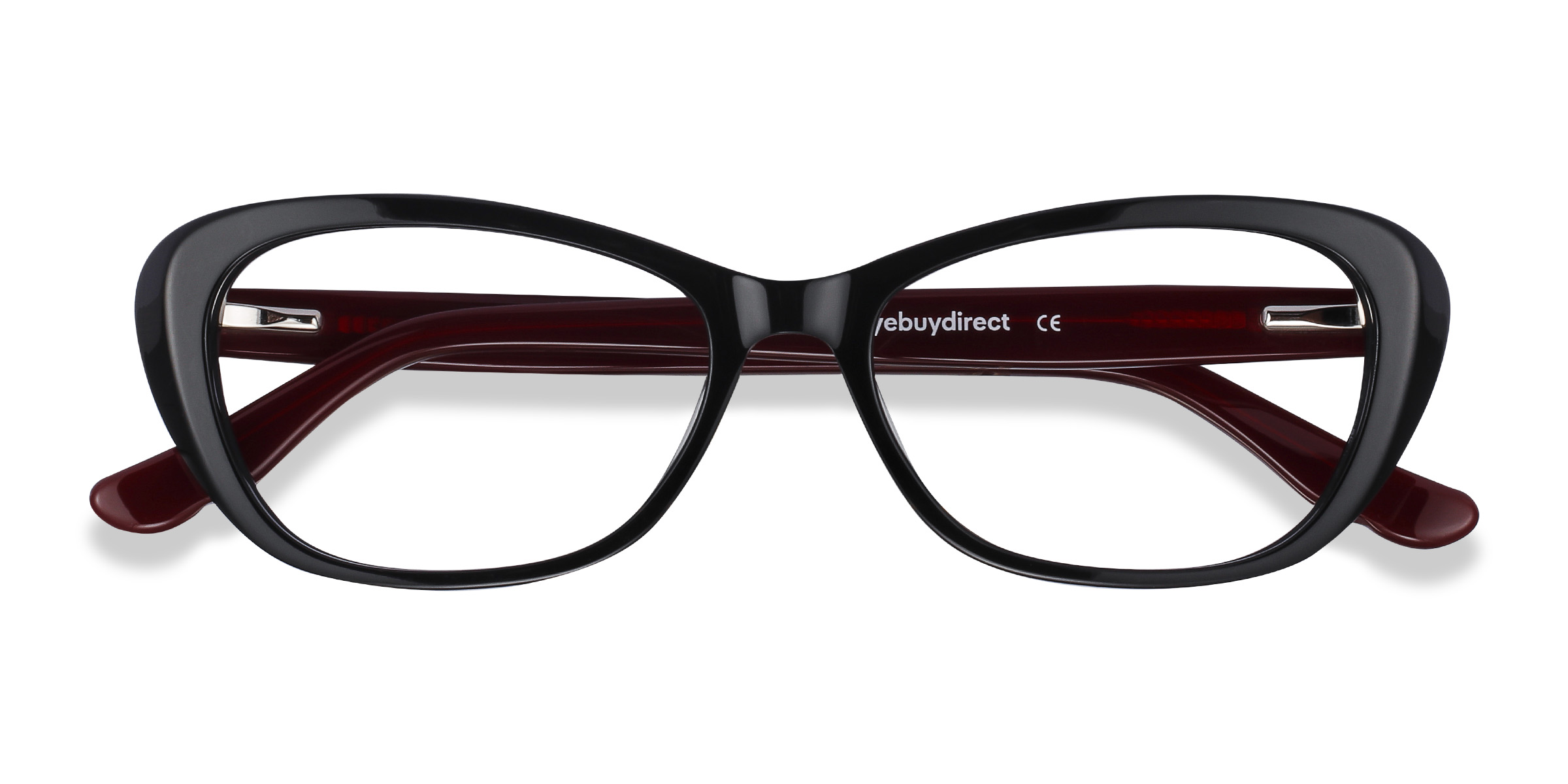 Black & Burgundy Selina -  Acetate Eyeglasses