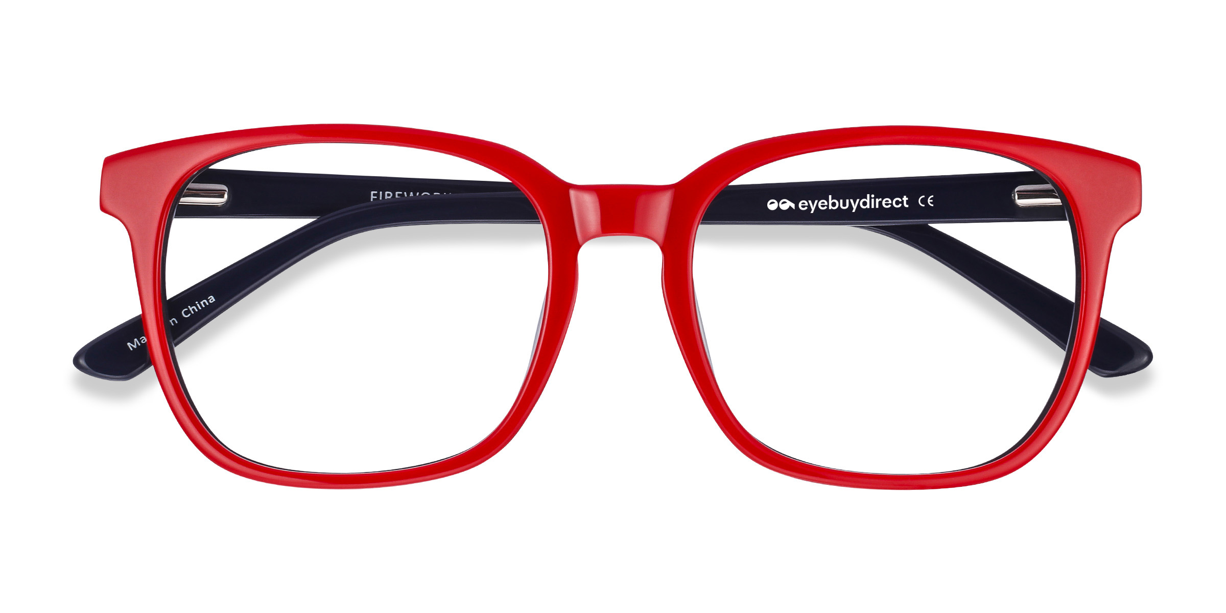 Red & Navy Firework -  Acetate Eyeglasses