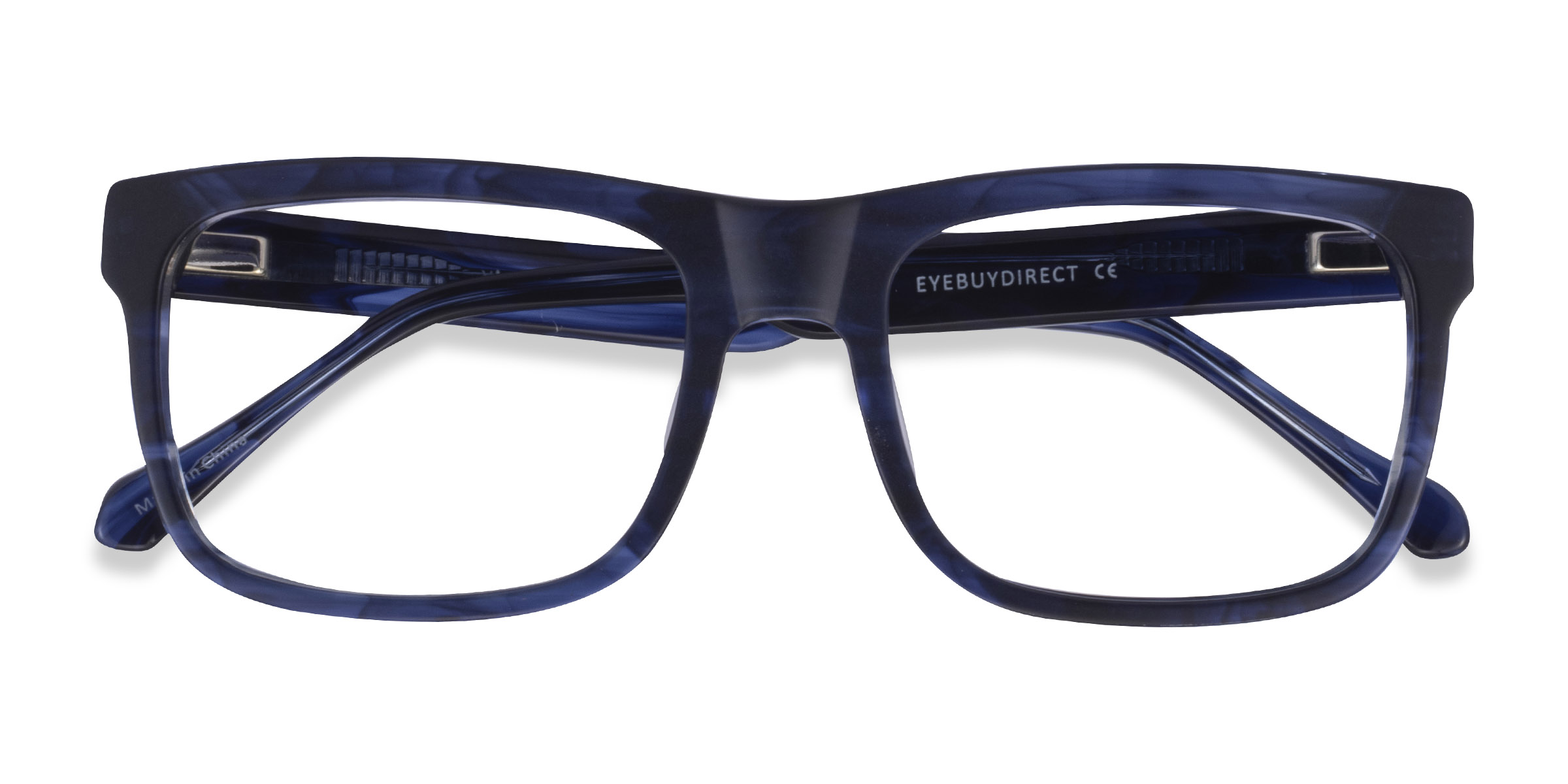 Matte Blue Striped Ylem -  Acétate Lunettes de vue