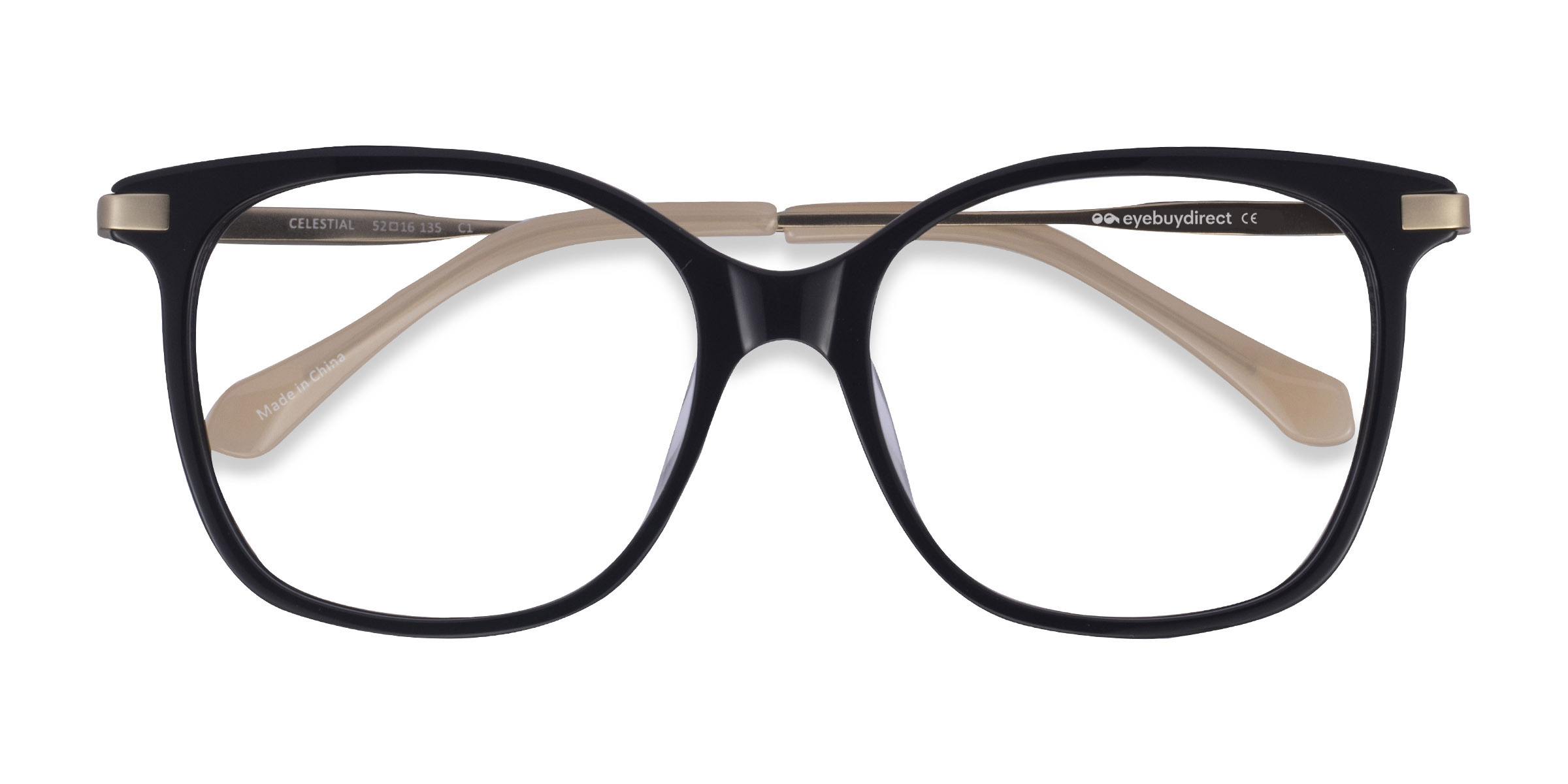 Black  Gold Celestial -  Acetate Eyeglasses