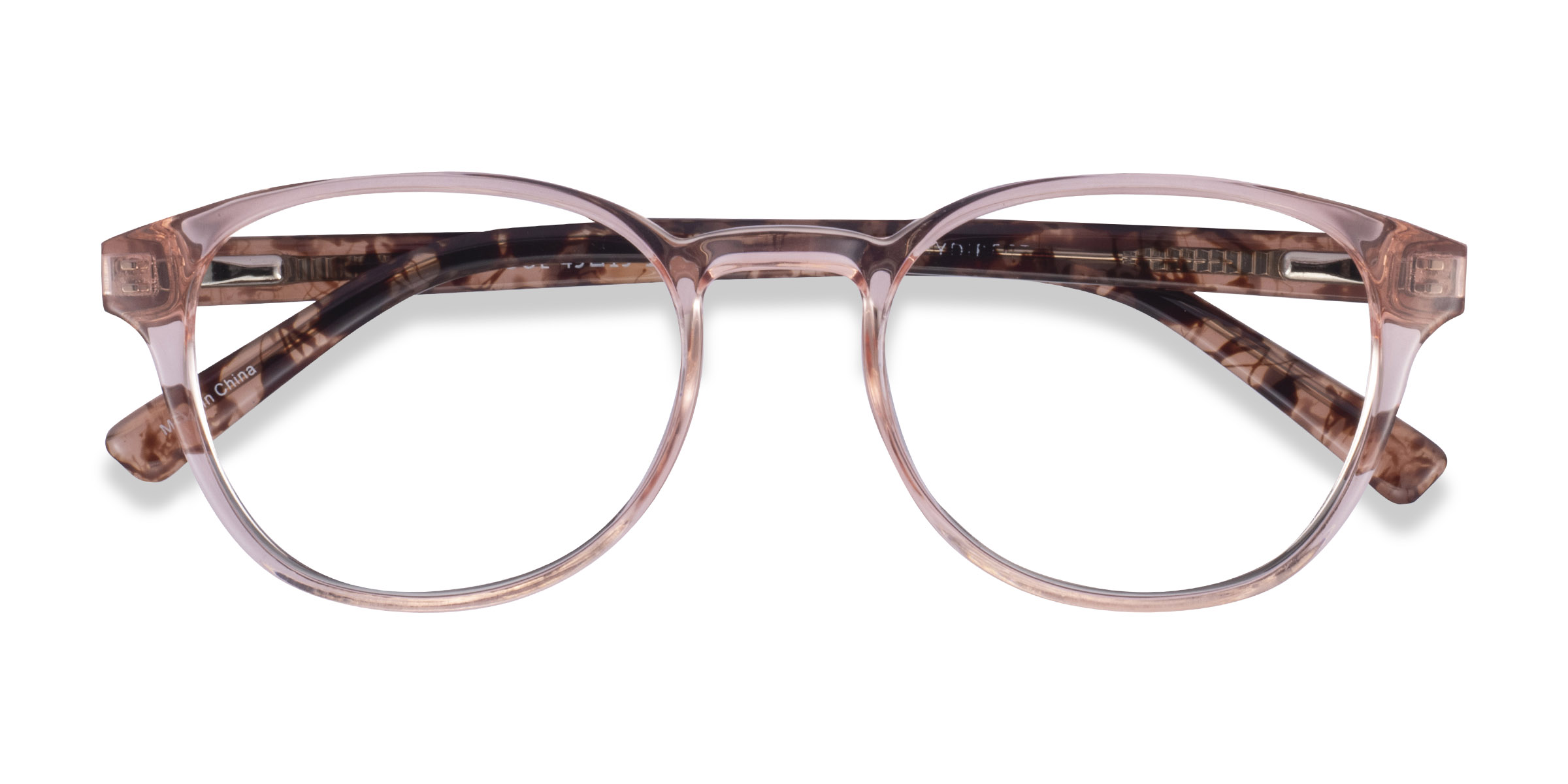 Clear Pink Floral Cool - Plastique Lunettes de vue