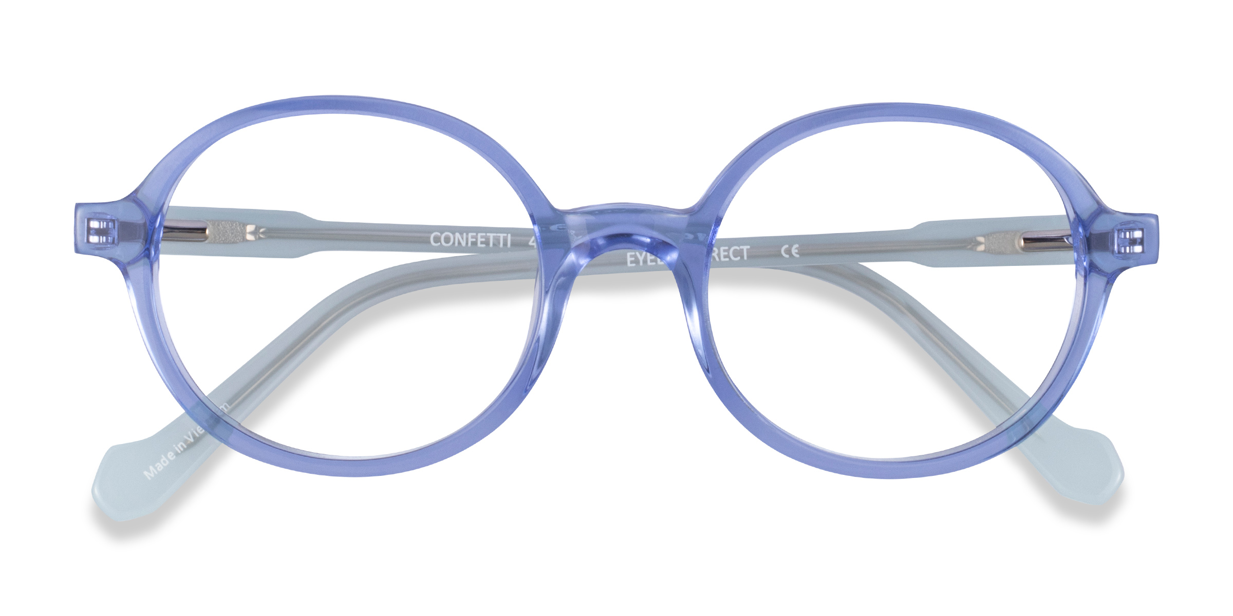 Clear Blue Confetti -  Acetate Eyeglasses