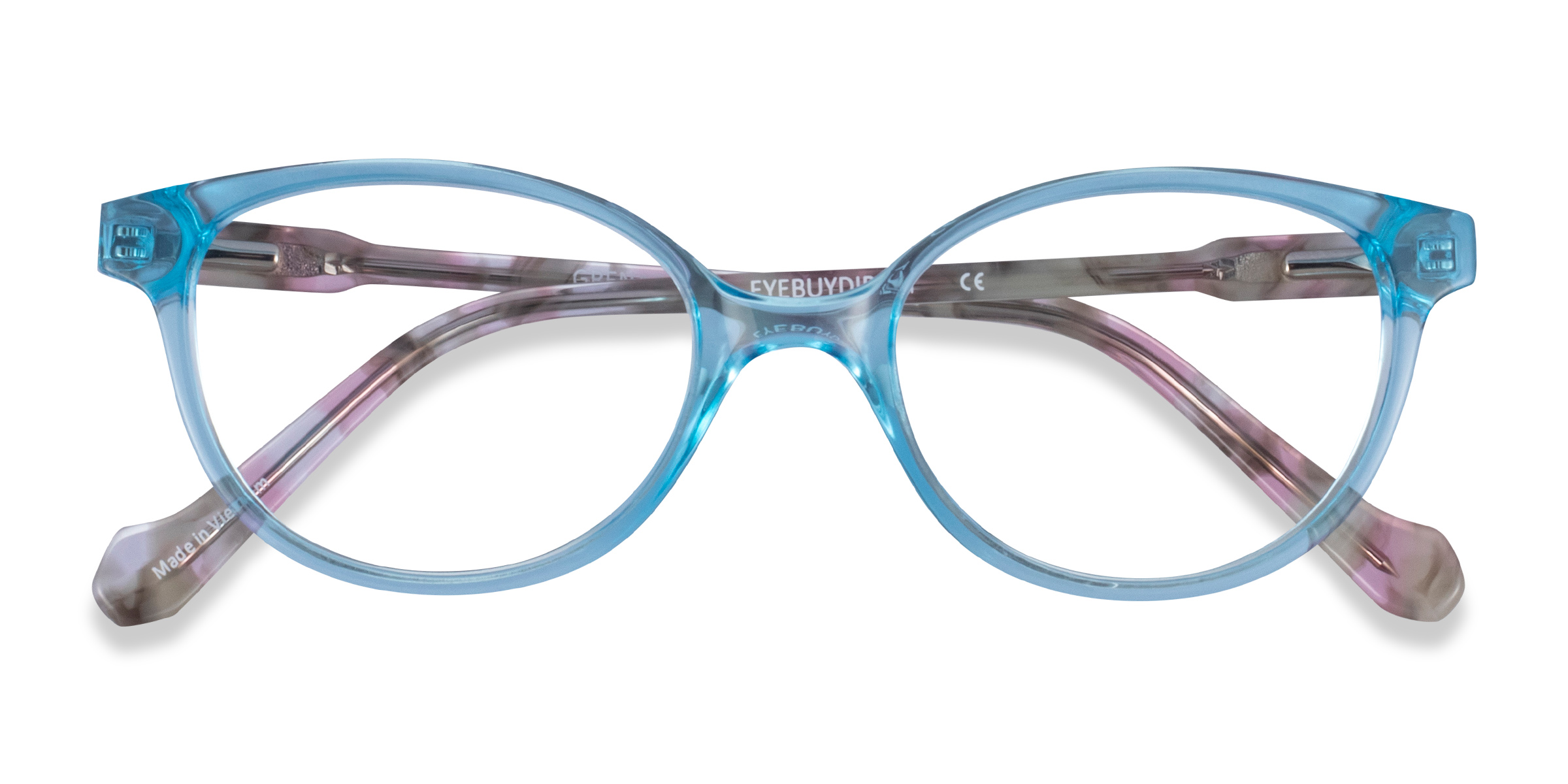 Clear Blue Floral Grenadine -  Acetate Eyeglasses