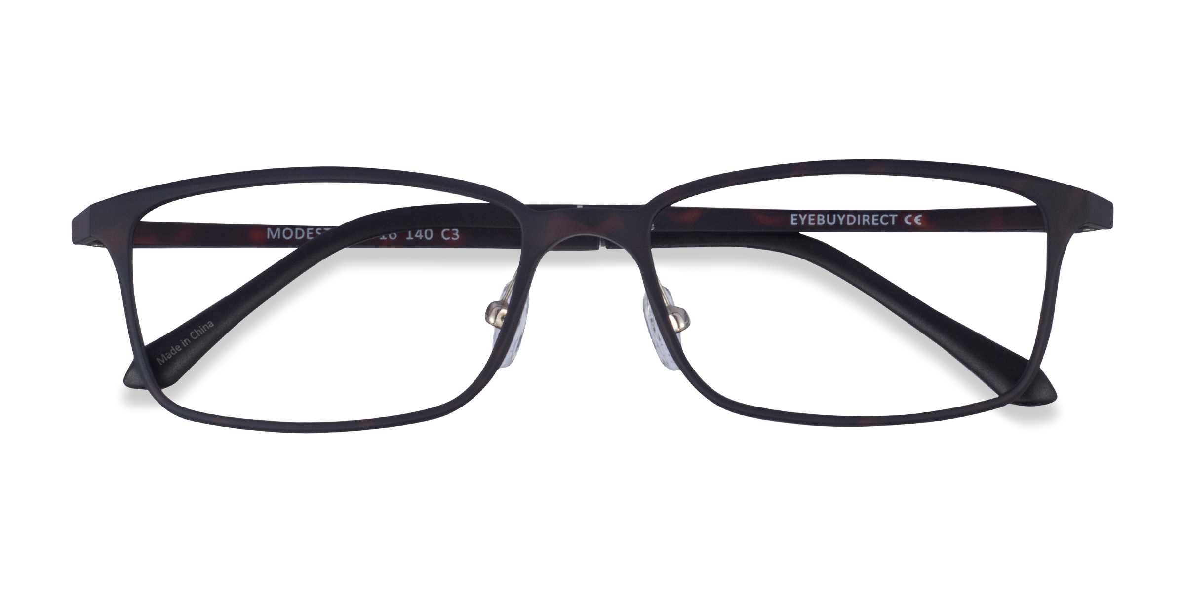 Matte Tortoise Modest -  Metal Eyeglasses