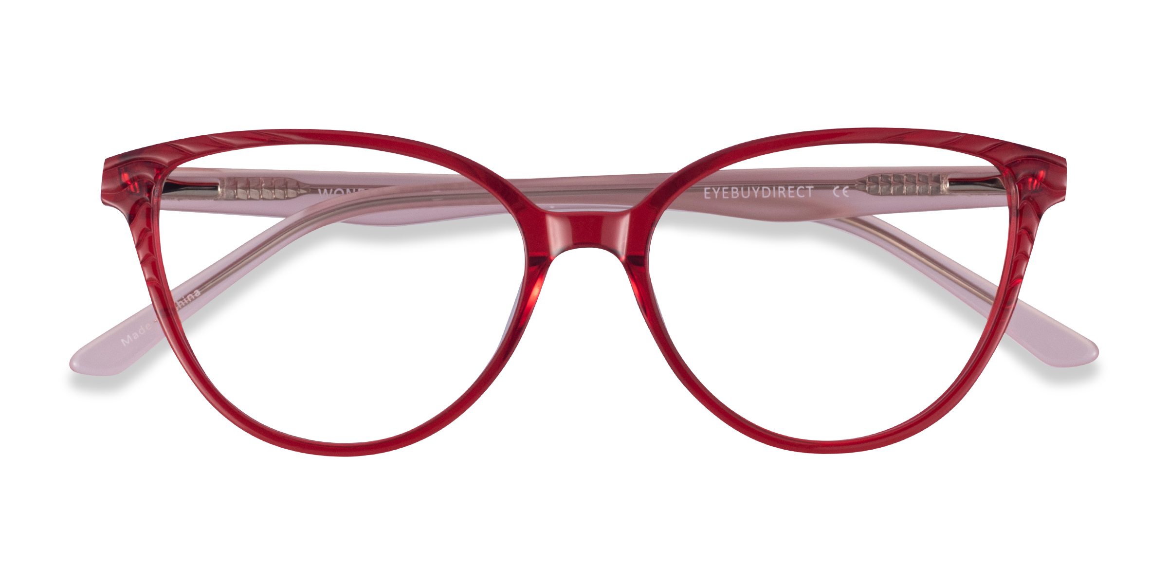 Clear Red Pink Wonder -  Acétate Lunettes de vue