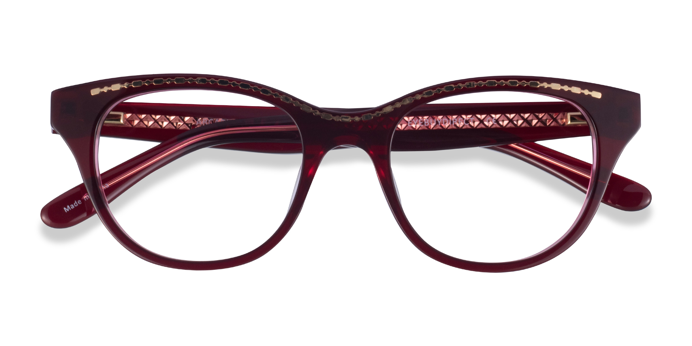 Burgundy Gold Arcady -  Acétate Lunettes de vue