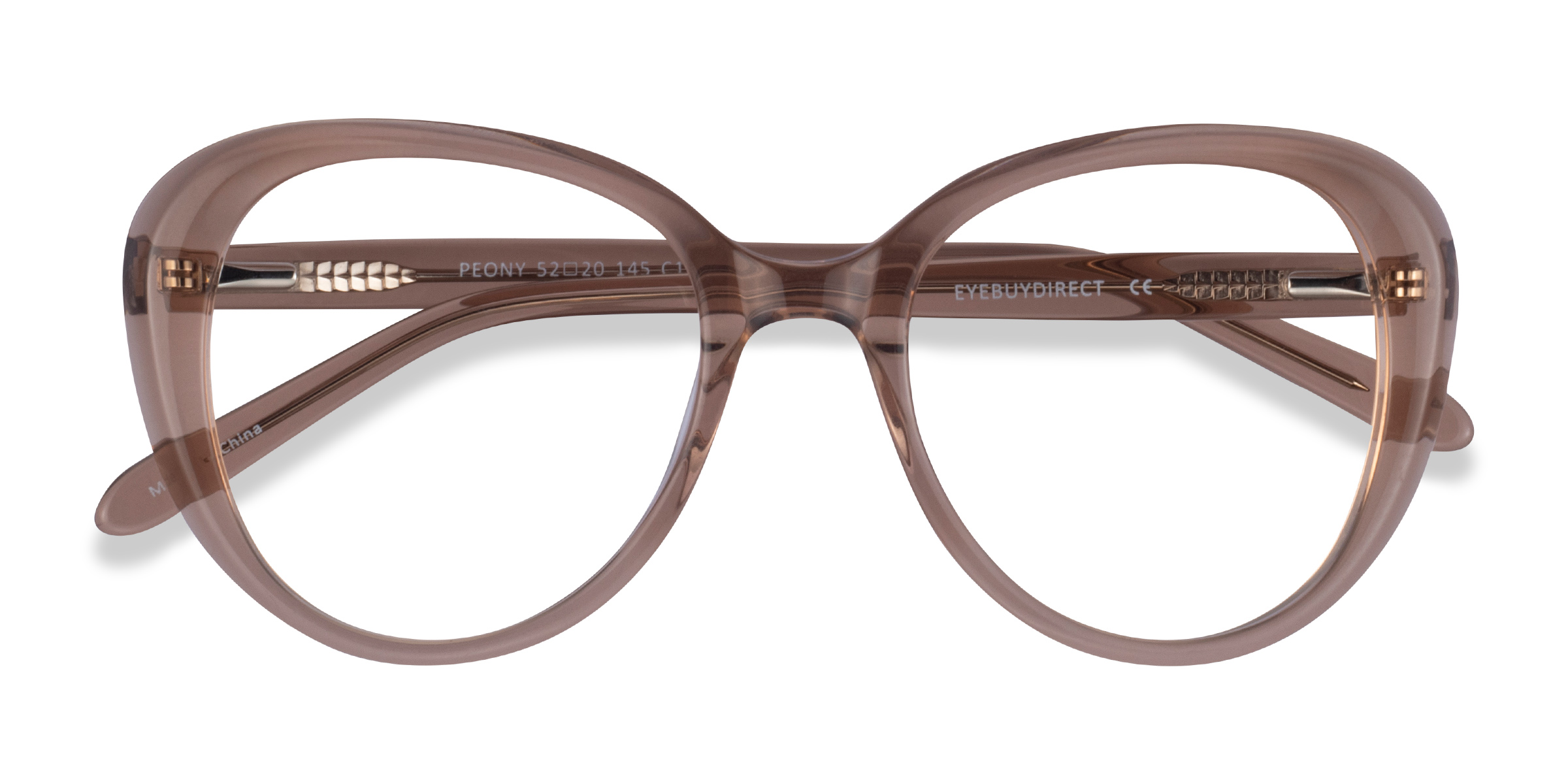 Clear Brown Peony - Acétate Lunettes de vue