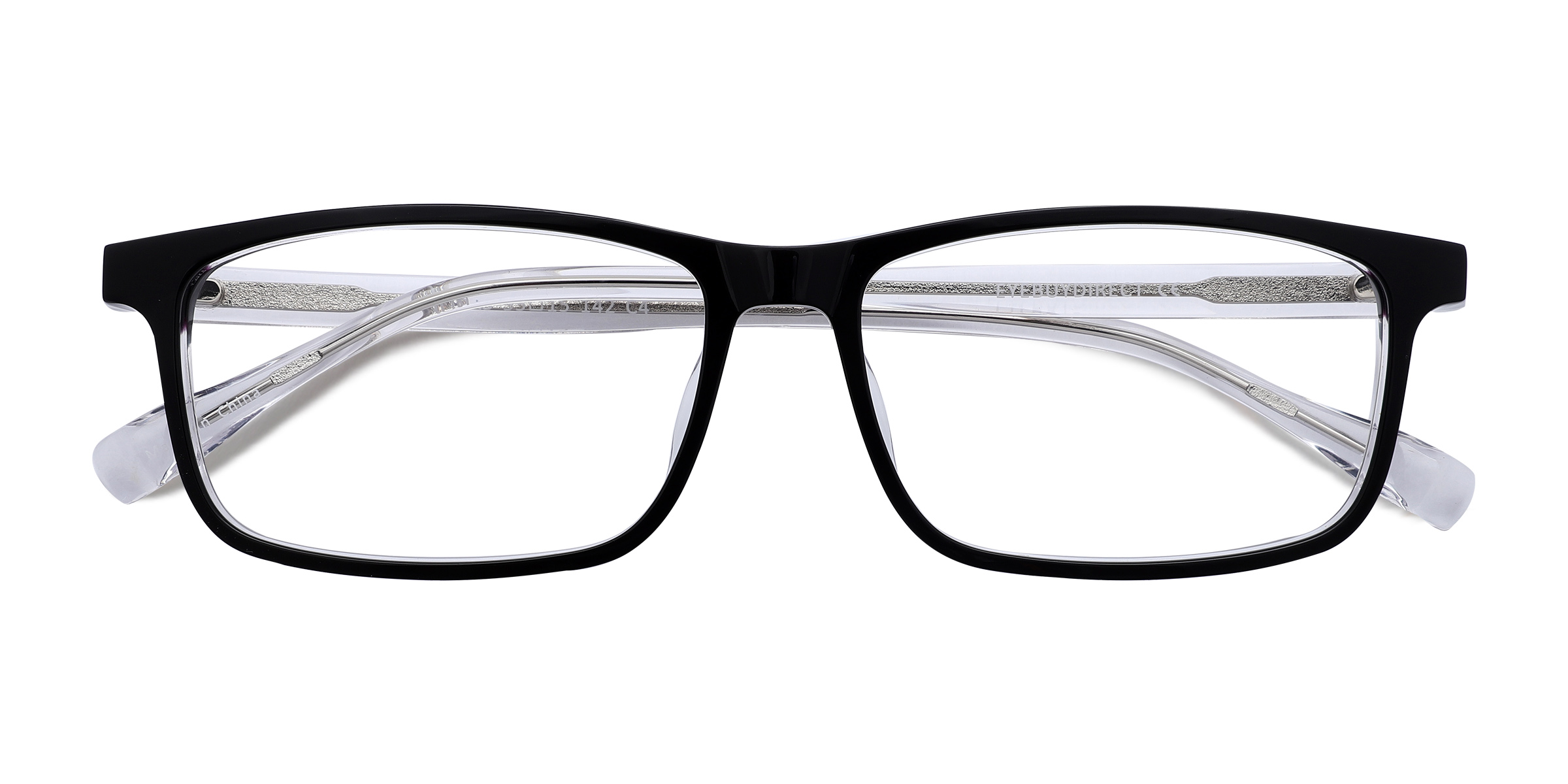 Black   Clear Jonas -  Acetate Eyeglasses