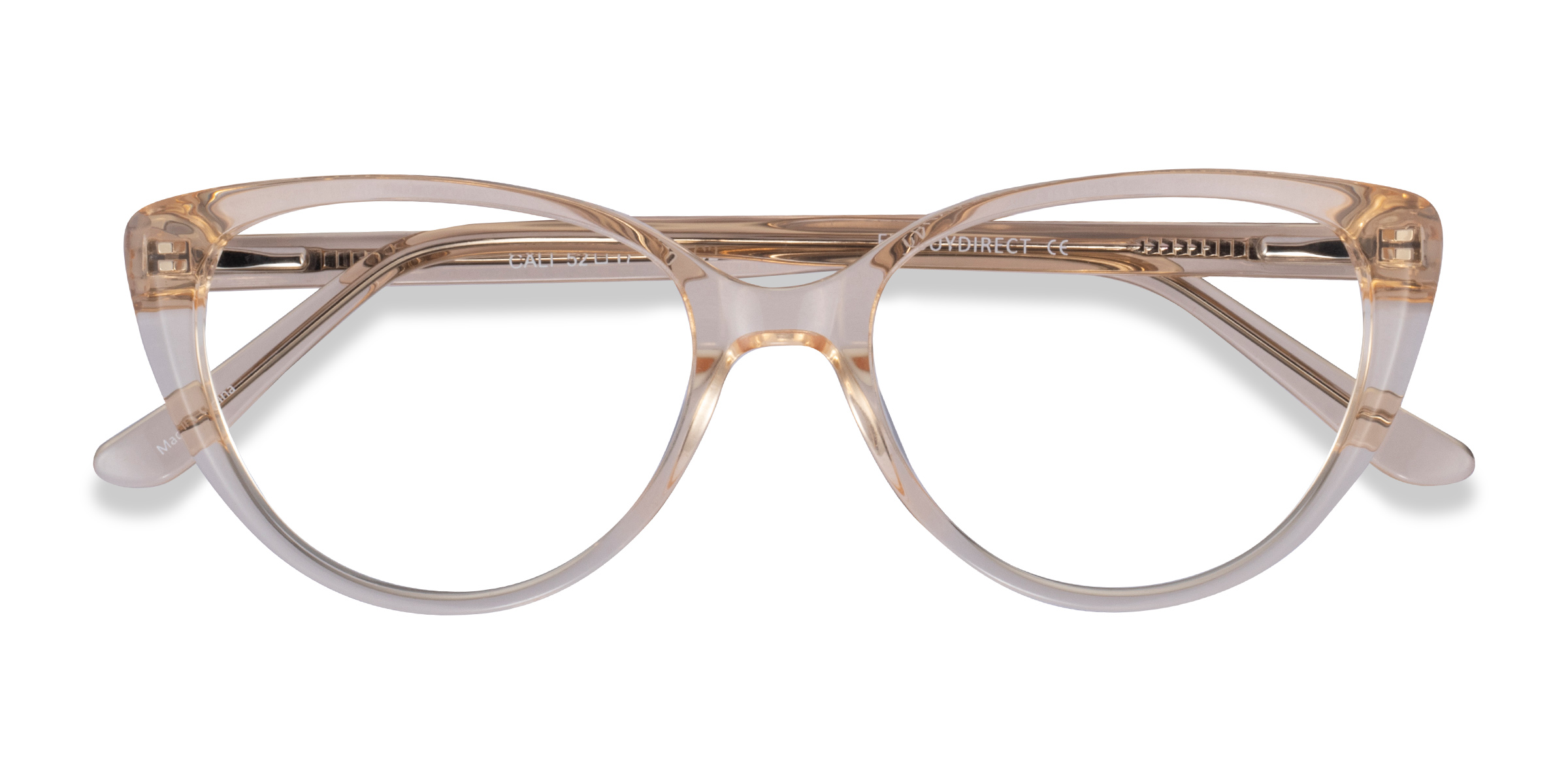Clear Yellow Cali -  Acetate Eyeglasses