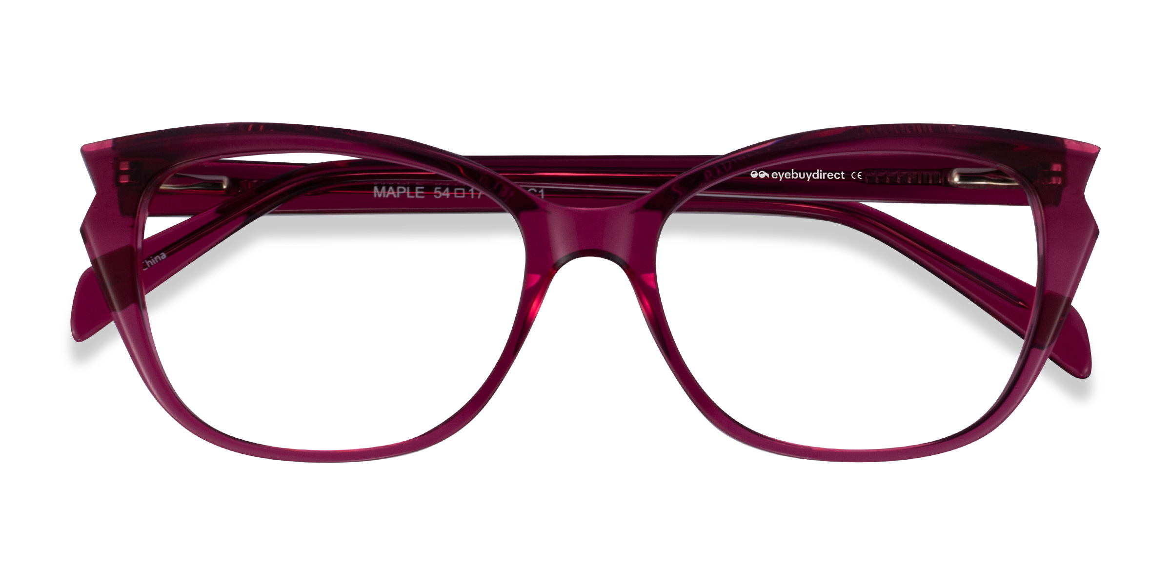 Clear Burgundy Maple -  Acetate Eyeglasses