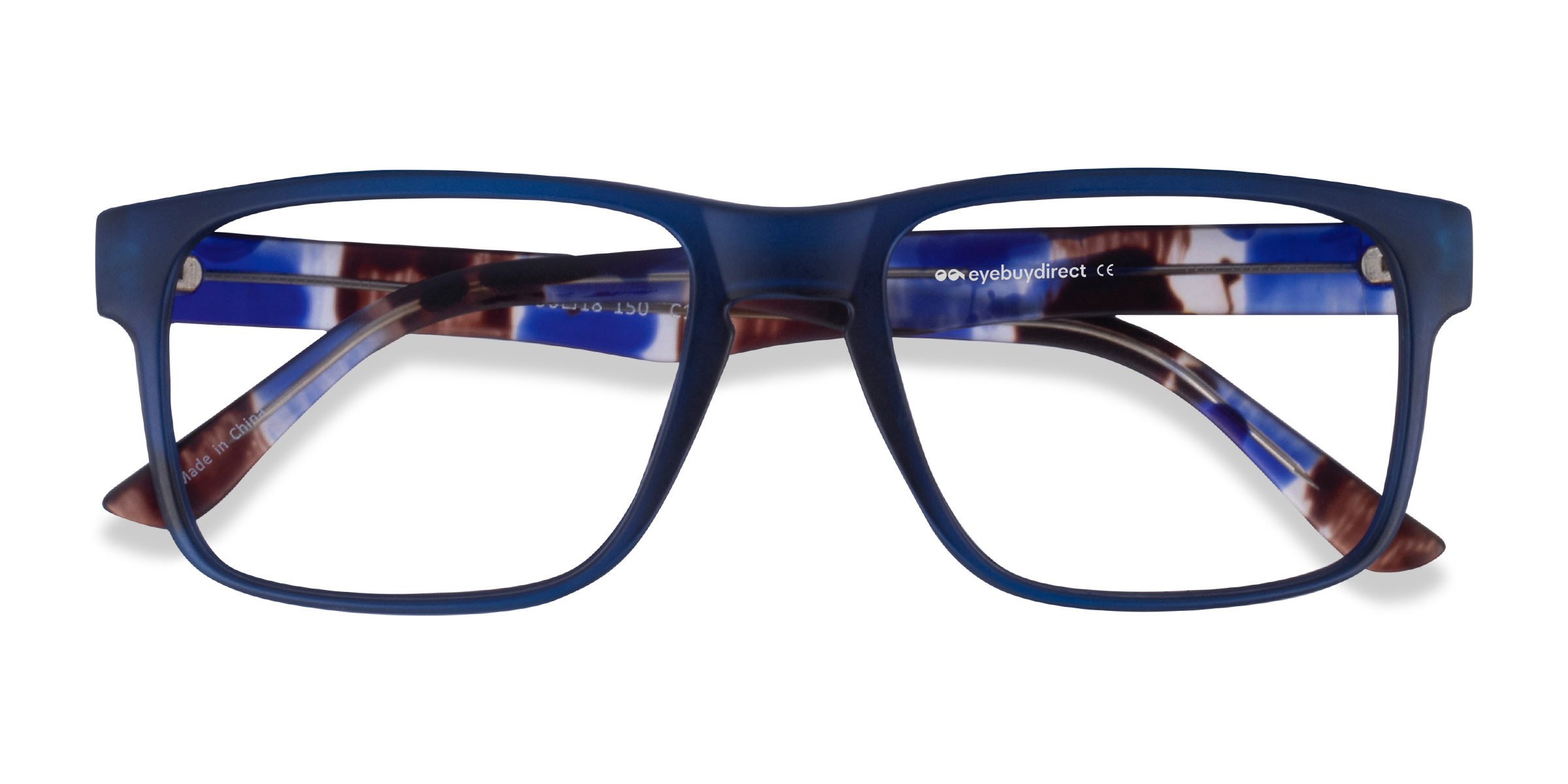 Navy Floral Terrain -  Plastique Lunettes de vue