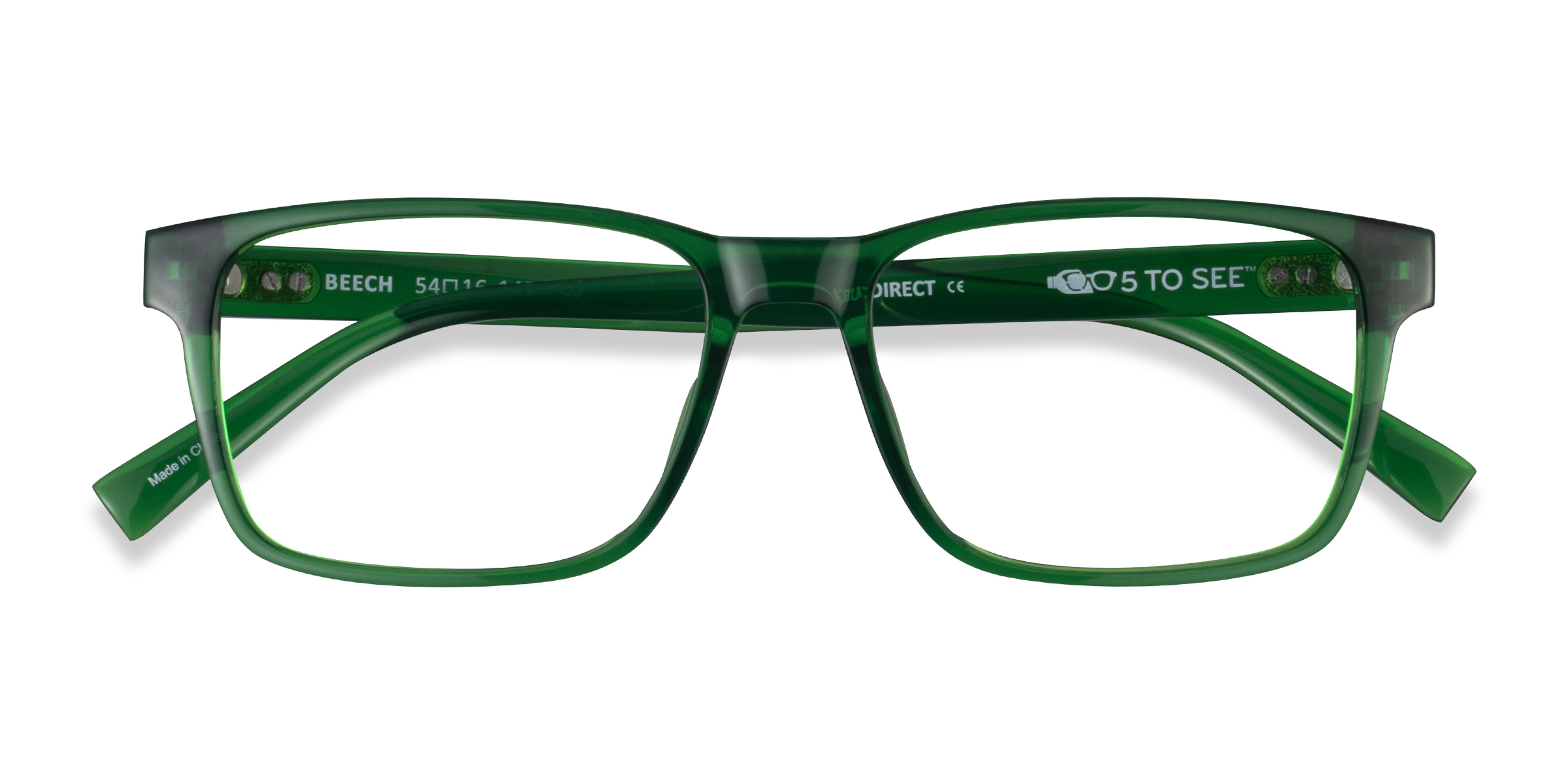 Clear Green Beech -  Plastique Lunettes de vue