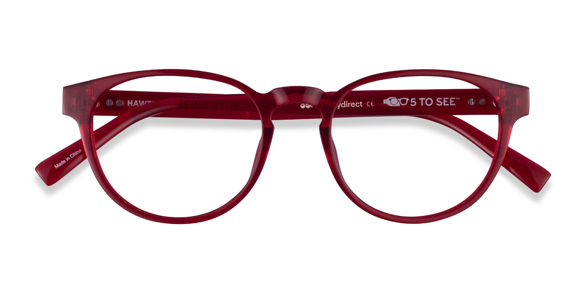 Clear Red Hawthorne -  Plastique Lunettes de vue