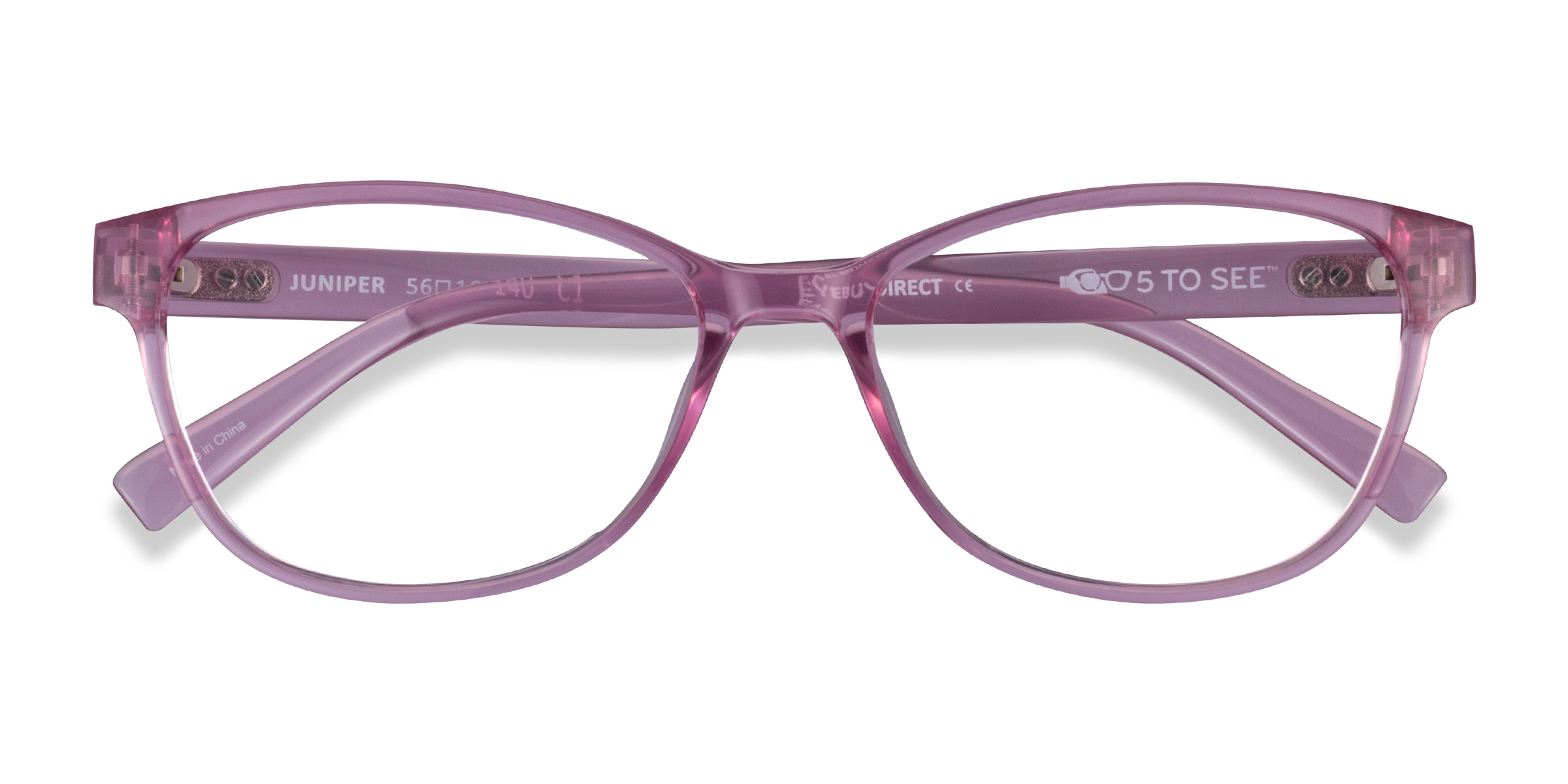 Clear Pink Juniper - Plastic Eyeglasses