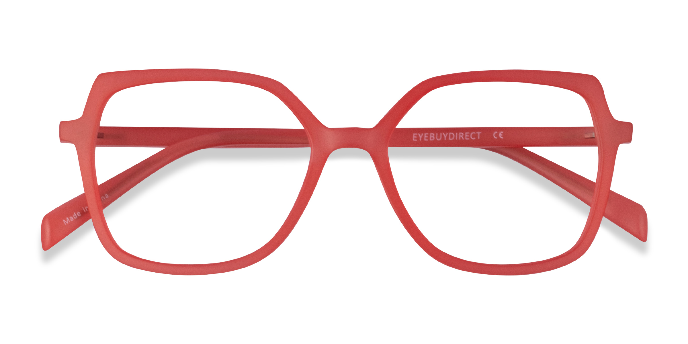 Matte Red Lunette -  Plastic Eyeglasses