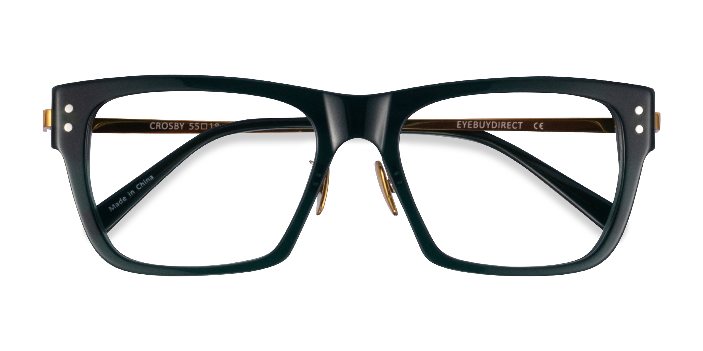 Teal Gold Crosby -  Acétate Lunettes de vue