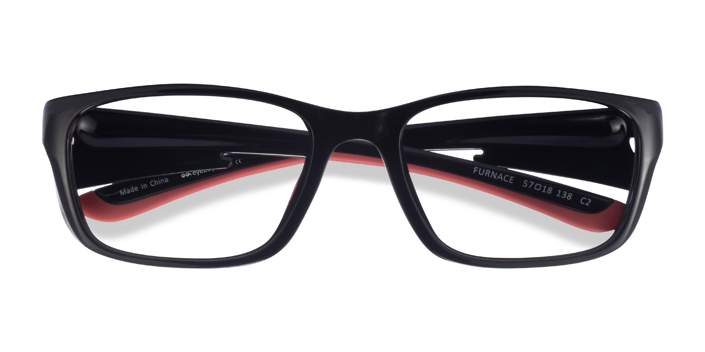 Black Red Furnace -  Plastic Eyeglasses