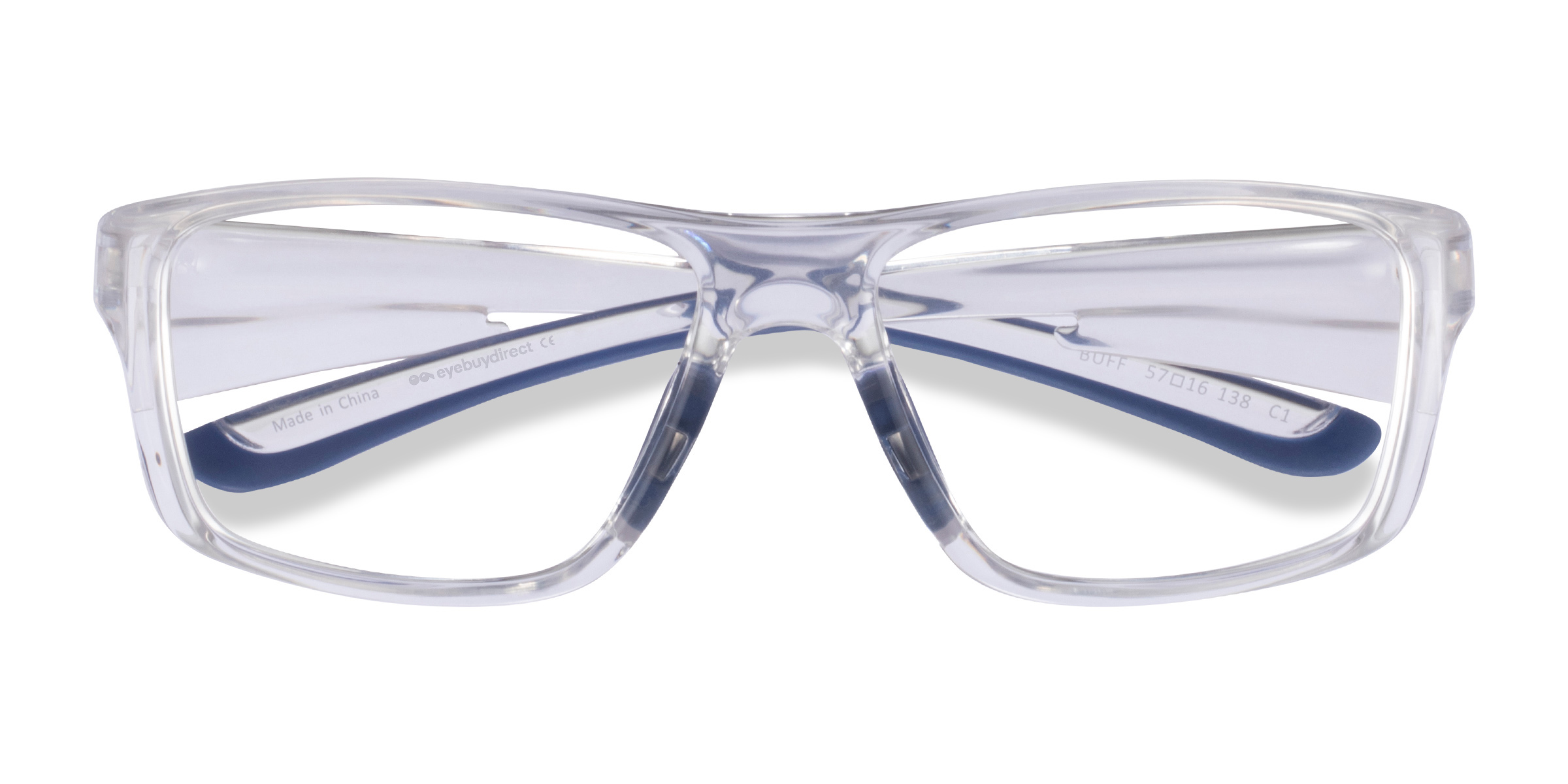 Clear Blue Buff -  Plastic Eyeglasses