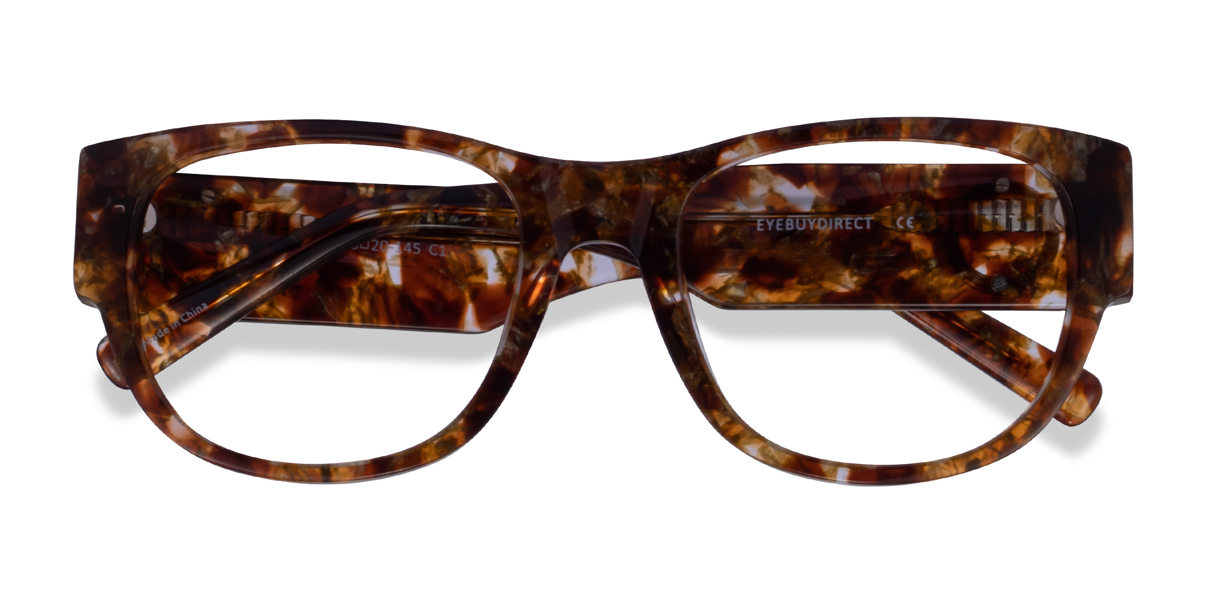 Brown Floral Aine -  Acétate Lunettes de vue