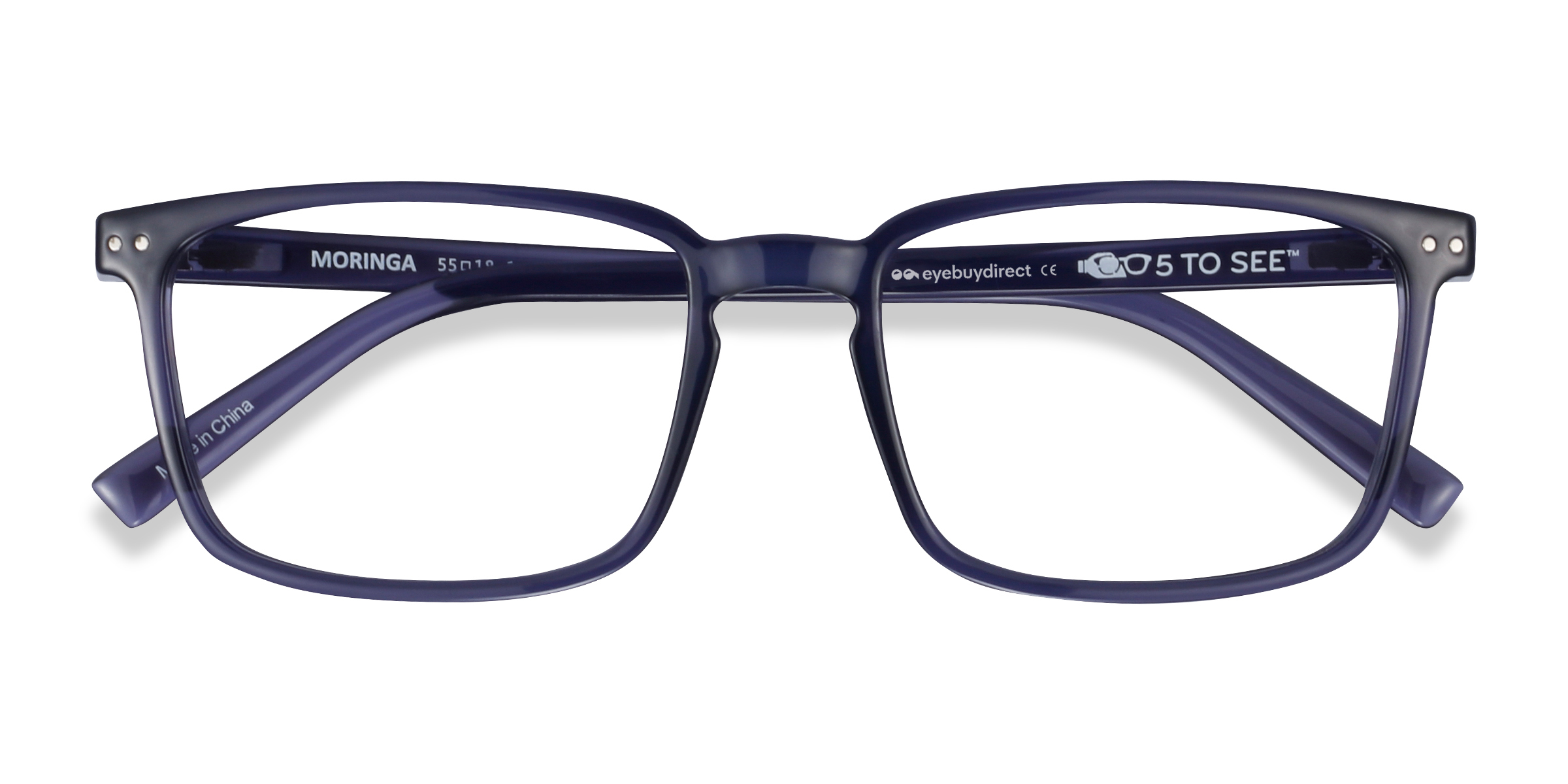Crystal Dark Blue Moringa -  Plastique Lunettes de vue