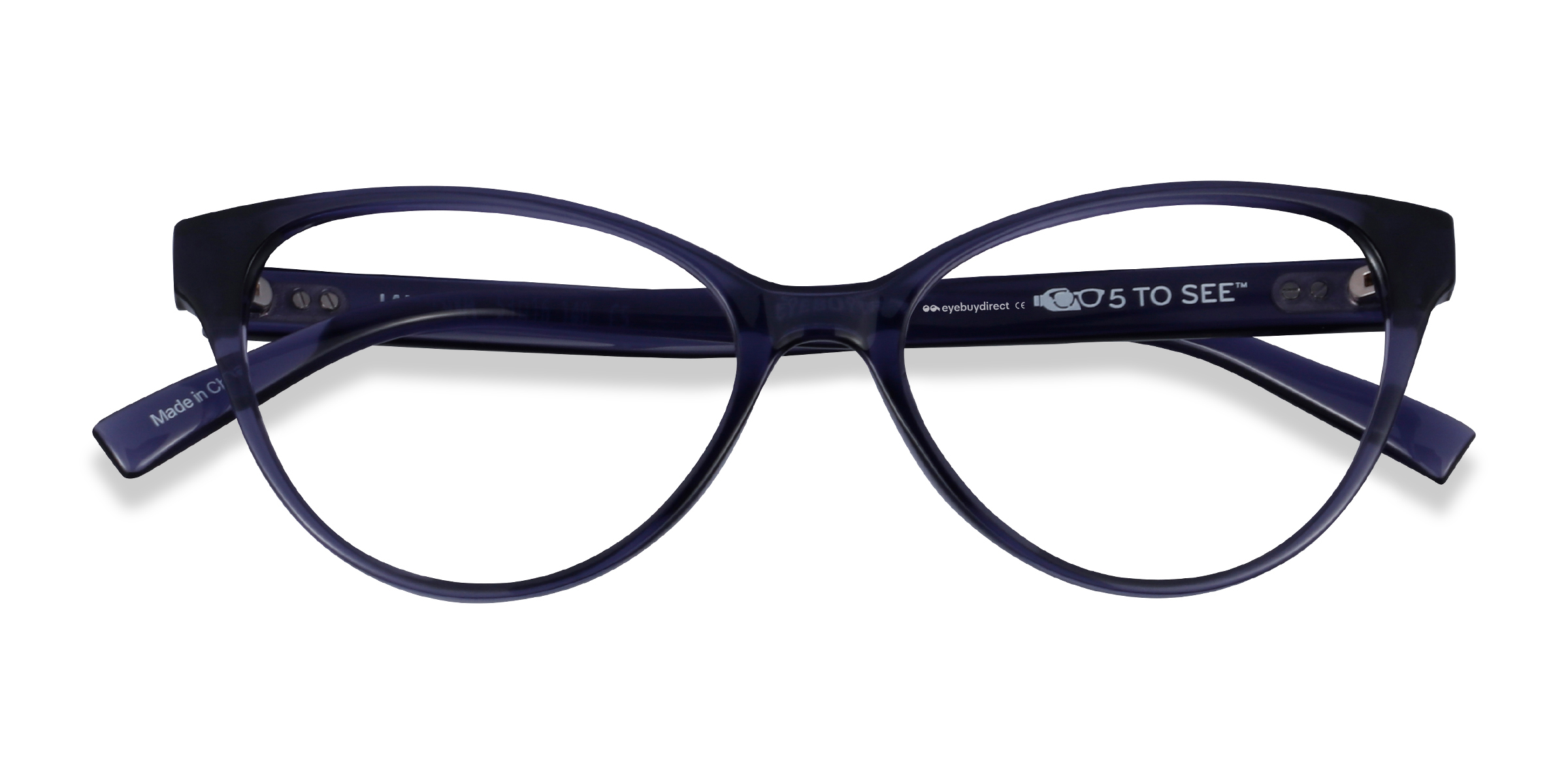 Crystal Dark Blue Lantana -  Plastique Lunettes de vue