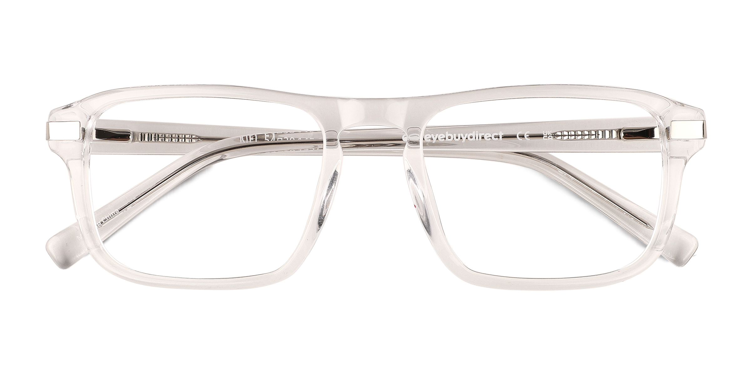 Clear Shiny Silver Kiel - Acetate Eyeglasses