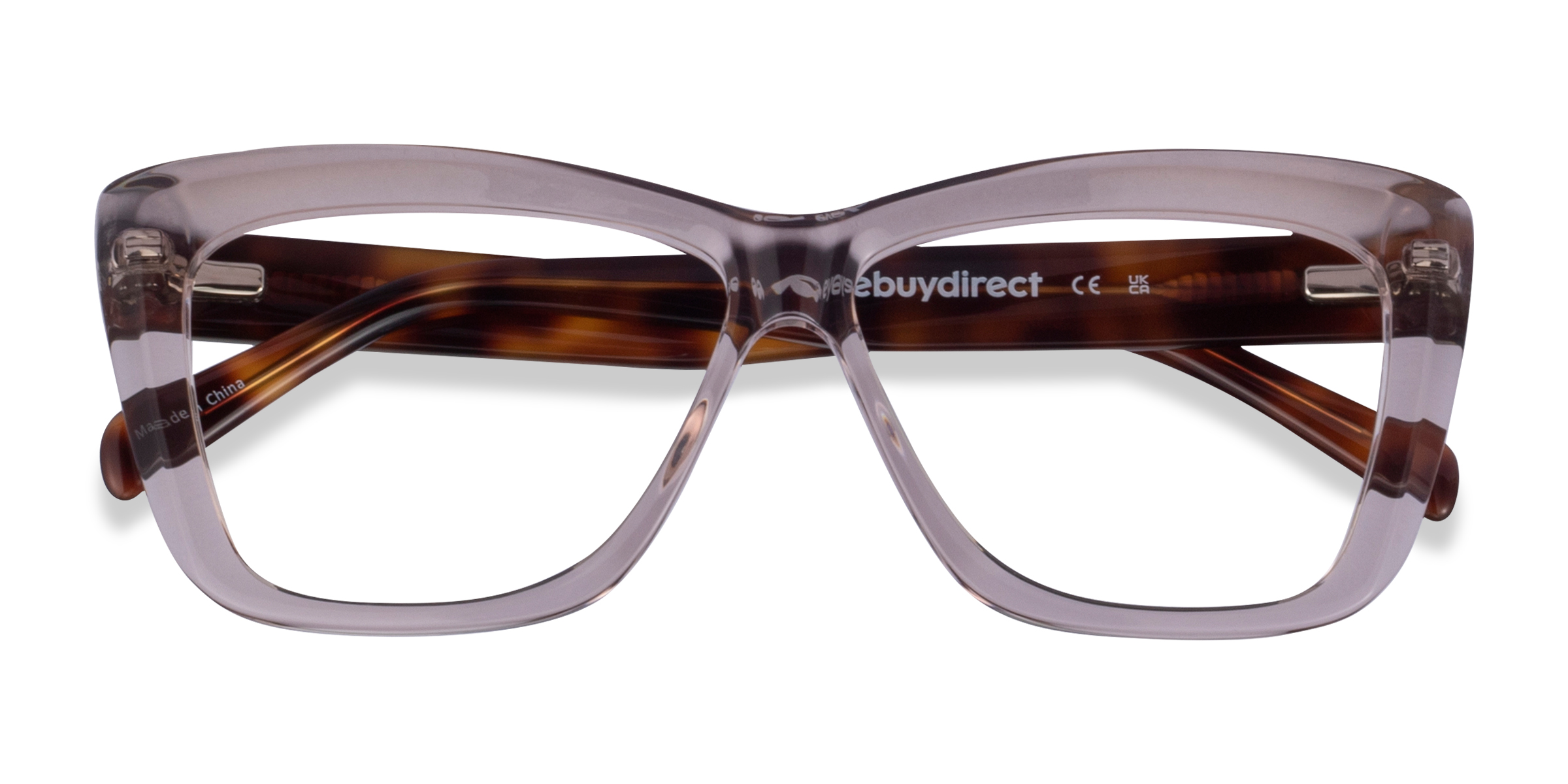 Crystal Light Brown Scribble -  Acetate Eyeglasses