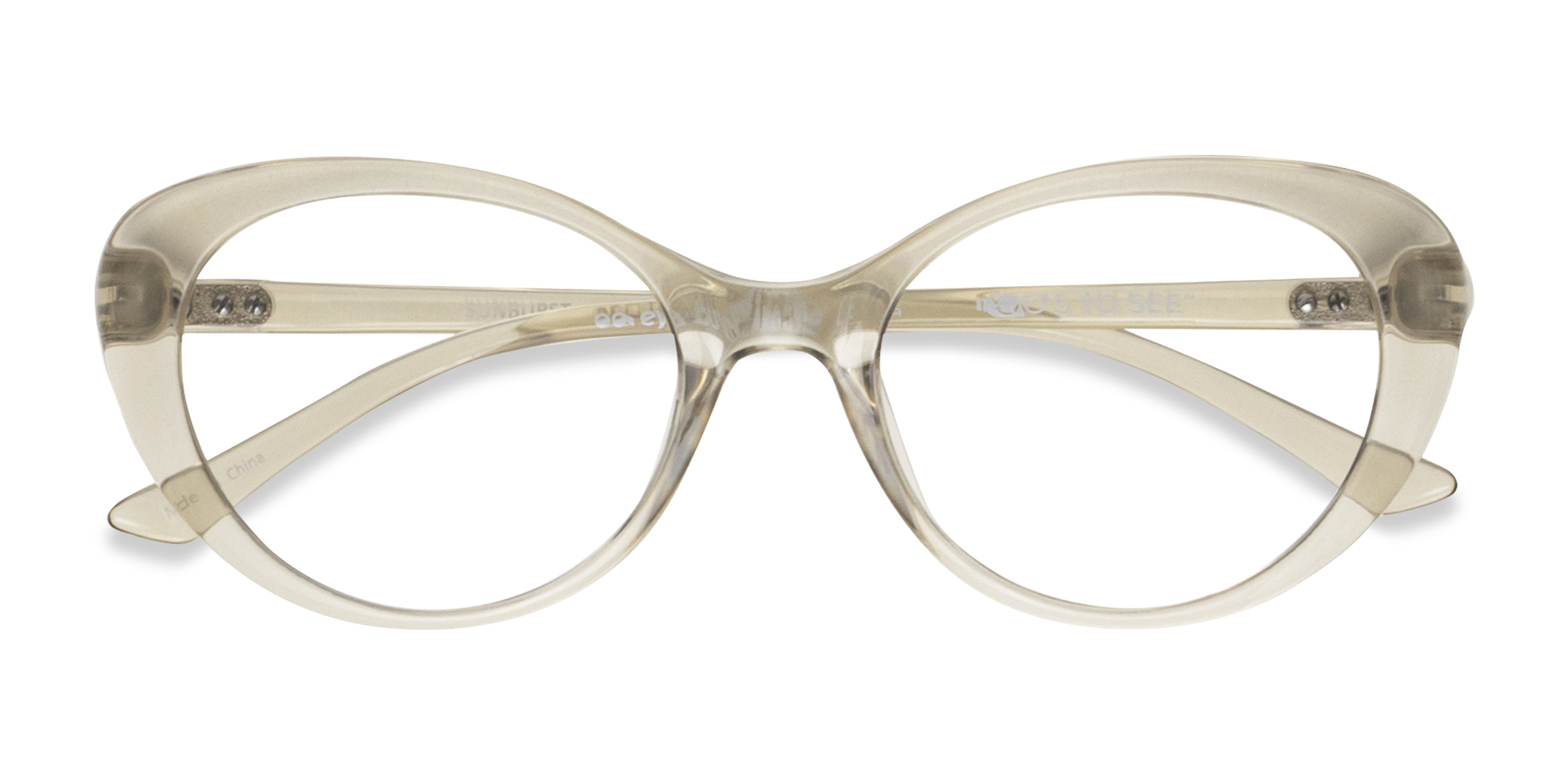 Clear Yellow Sunburst -  Plastic Eyeglasses