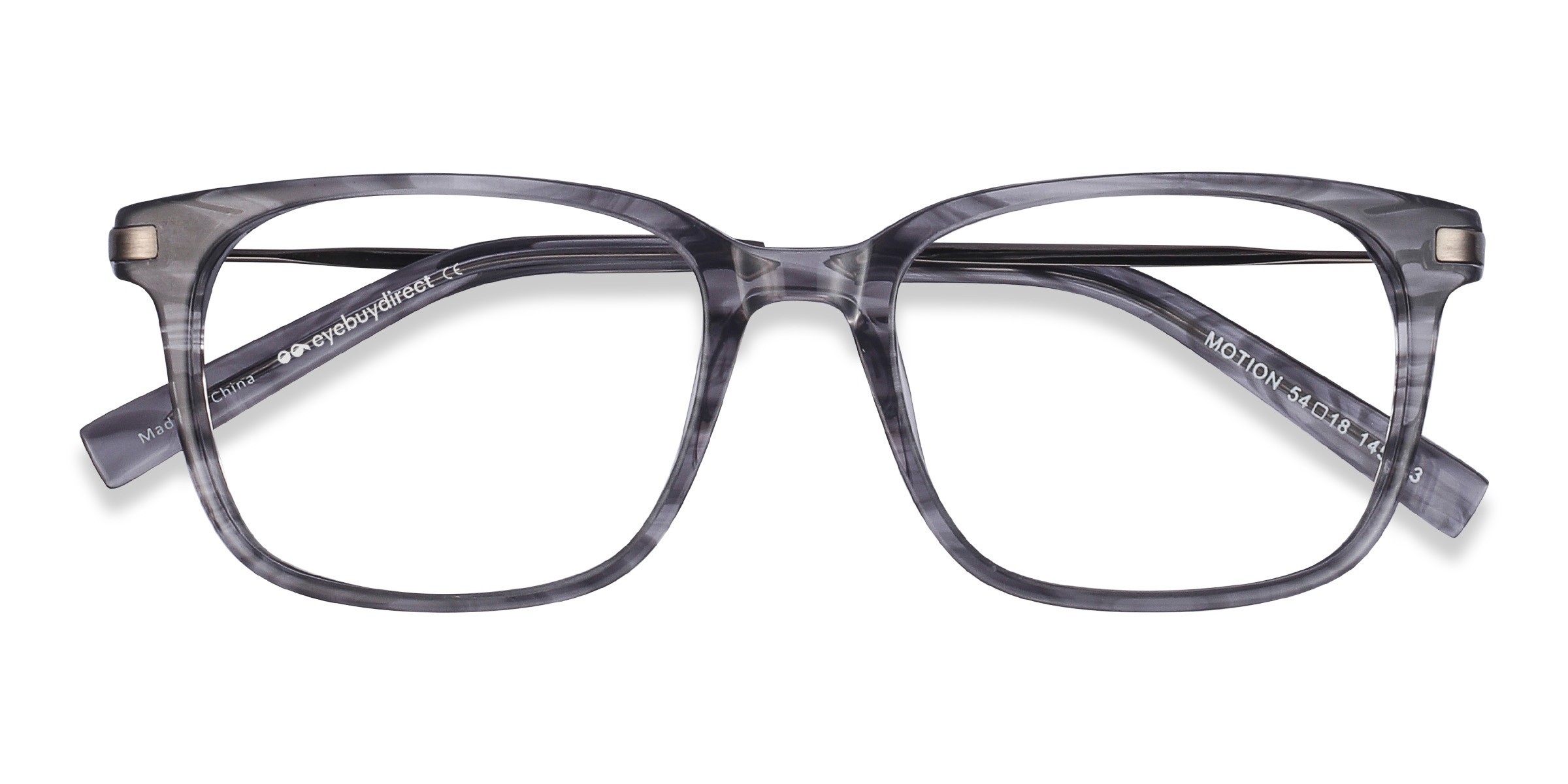 Gray Striped Motion -  Acetate-metal Lunettes de vue