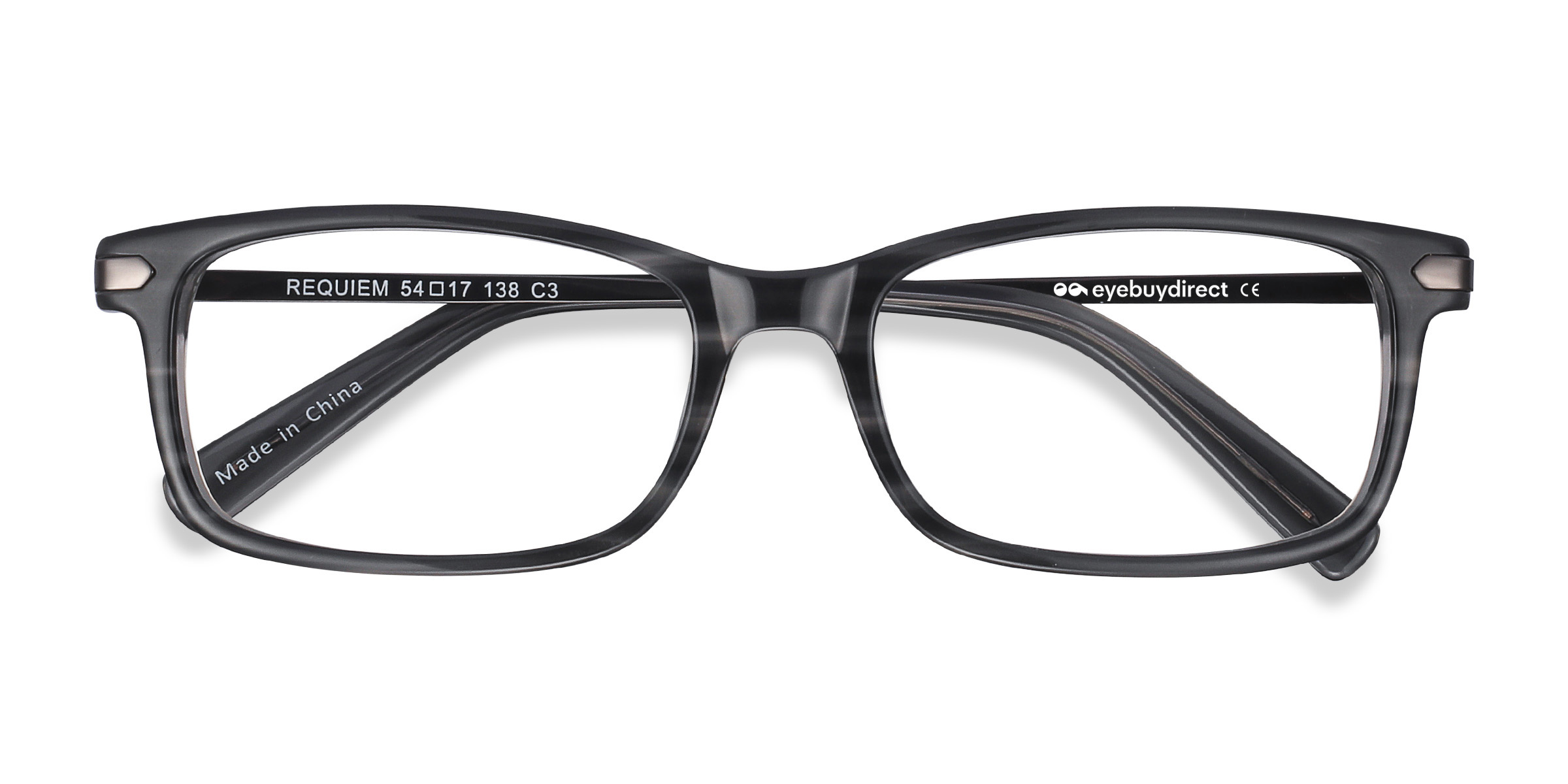 Gray Striped Requiem -  Acetate-metal Lunettes de vue