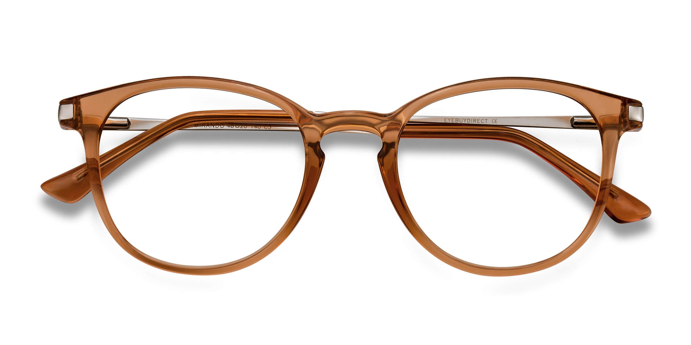 Light Brown Mirando -  Metal Eyeglasses
