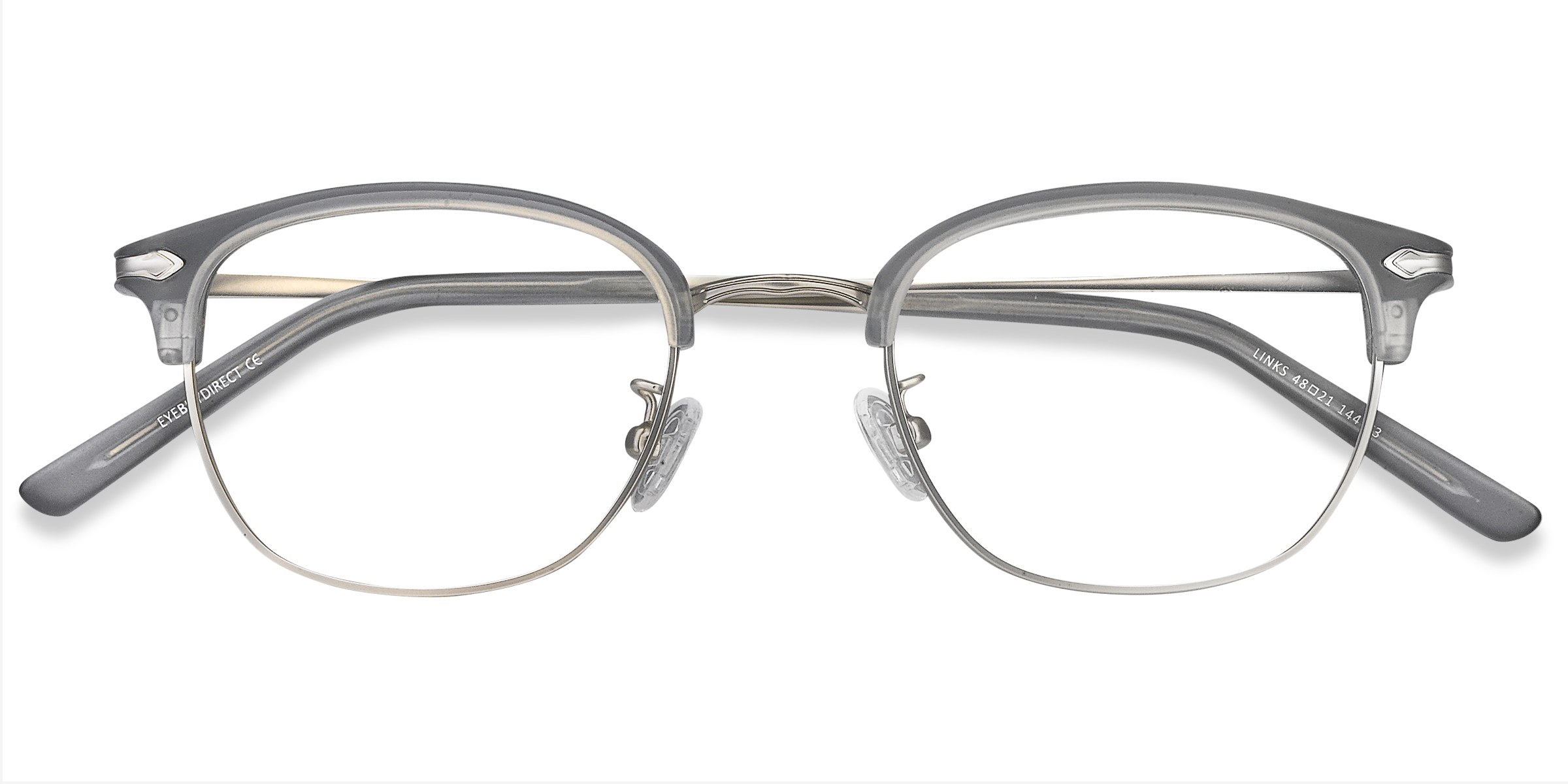 Matte Gray Links -  Metal Eyeglasses
