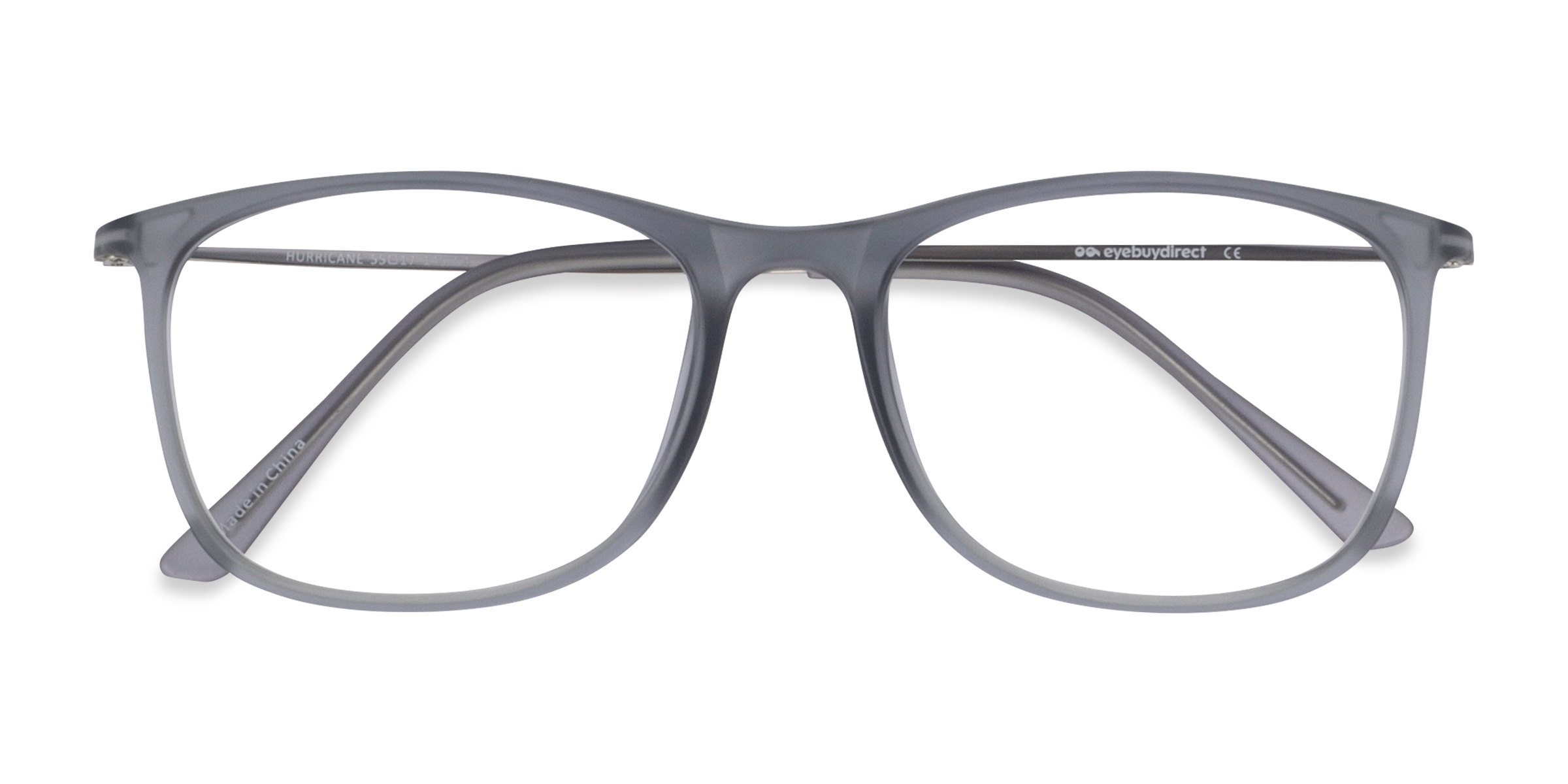 Matte Gray Hurricane -  Plastic-metal Eyeglasses